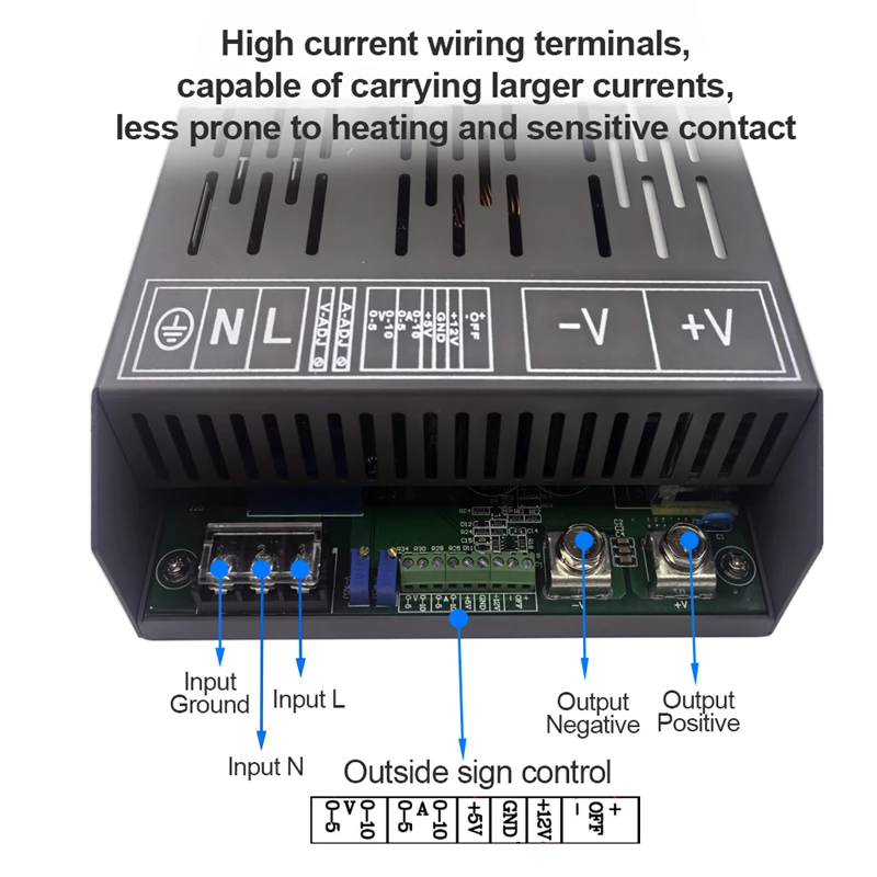 2000W einstellbares Schaltnetzteil mit externer Steuerung AC 180-264V zu DC 0-12V 24V 36V 48V 60V 72V 80V 110V 220V 300V 400 Image