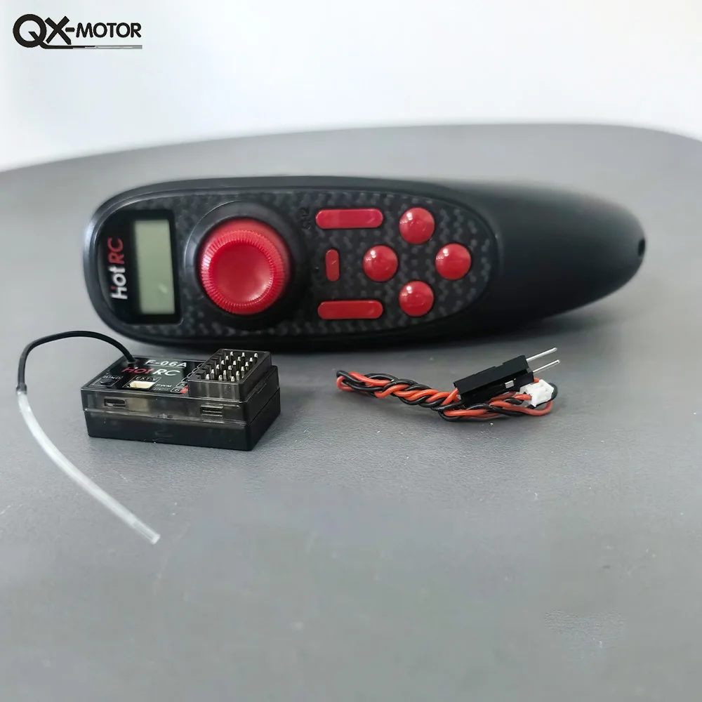 HOTRC DS-600 DS600 6-Kanal 2,4GHz Funksystem-Sender mit F-06A 1-6 Kanal Empfänger für RC-Boot Fernsteuerungssystem Image