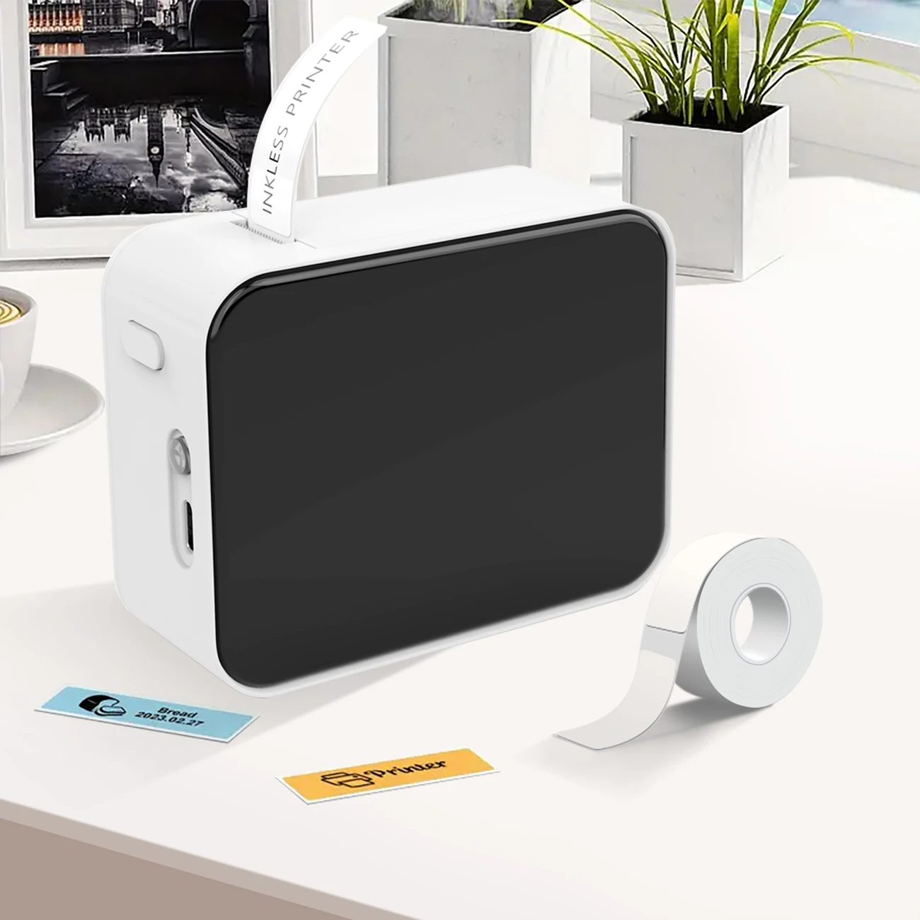 Marklife Mini-Thermo-Etikettendrucker P15 Bluetooth selbstklebender Kabeletikettendrucker für Geschenk/Diy Creative/Markierungsmaschine Image