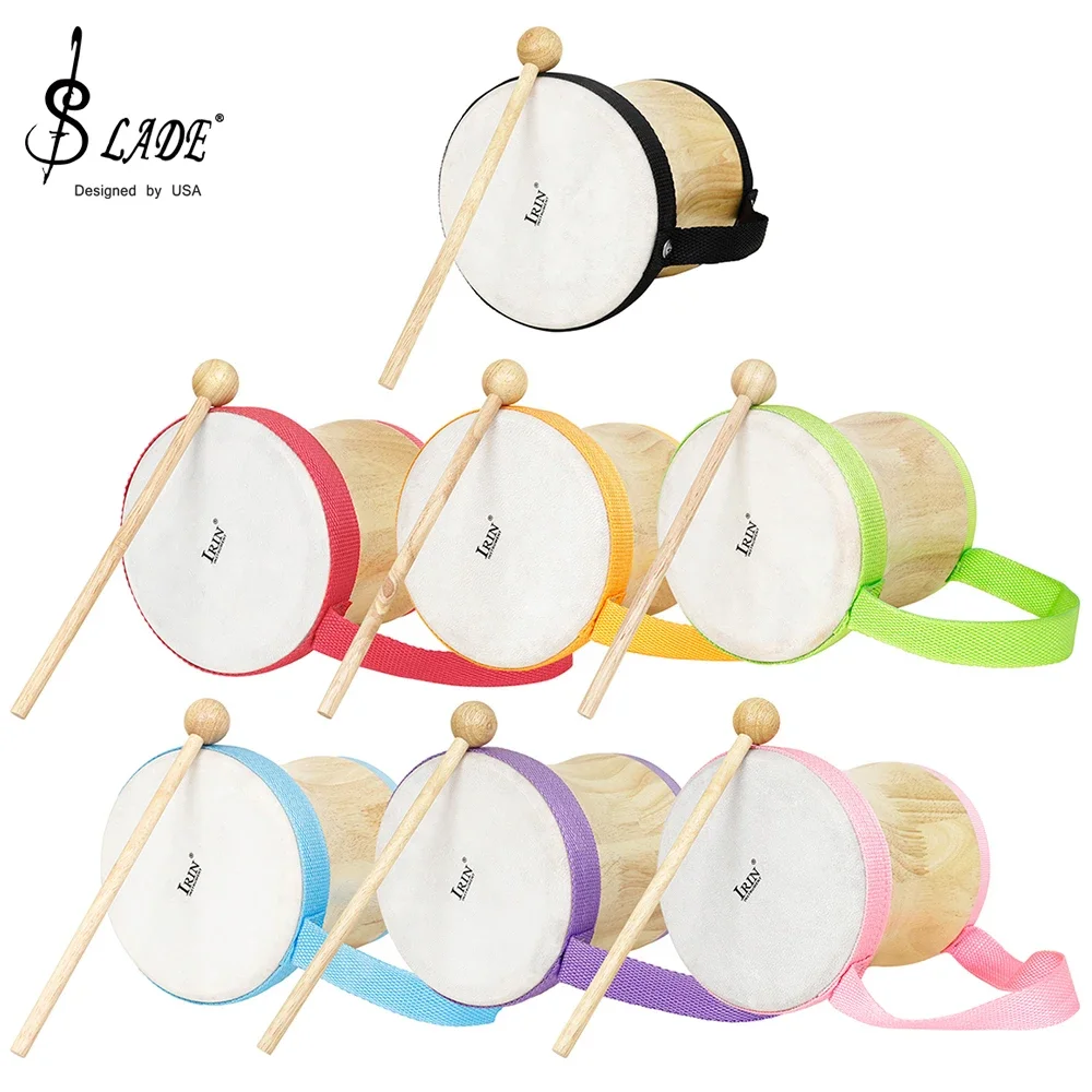 Slade Indian Drums profession elle Handtrommeln Holz Schaffell Trommeln mit Drumsticks Percussion Instruments Kindermusik Geschenke Image