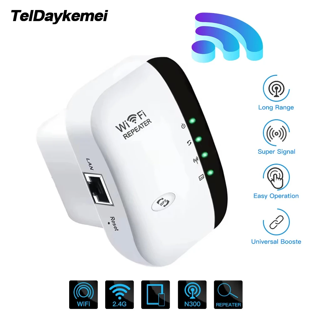 Wireless WIFI Repeater 300Mbps 2,4G Router Wifi Range Extender Wi-Fi Signal Verstärker 802,11 N Netzwerk Karte Adapter Image