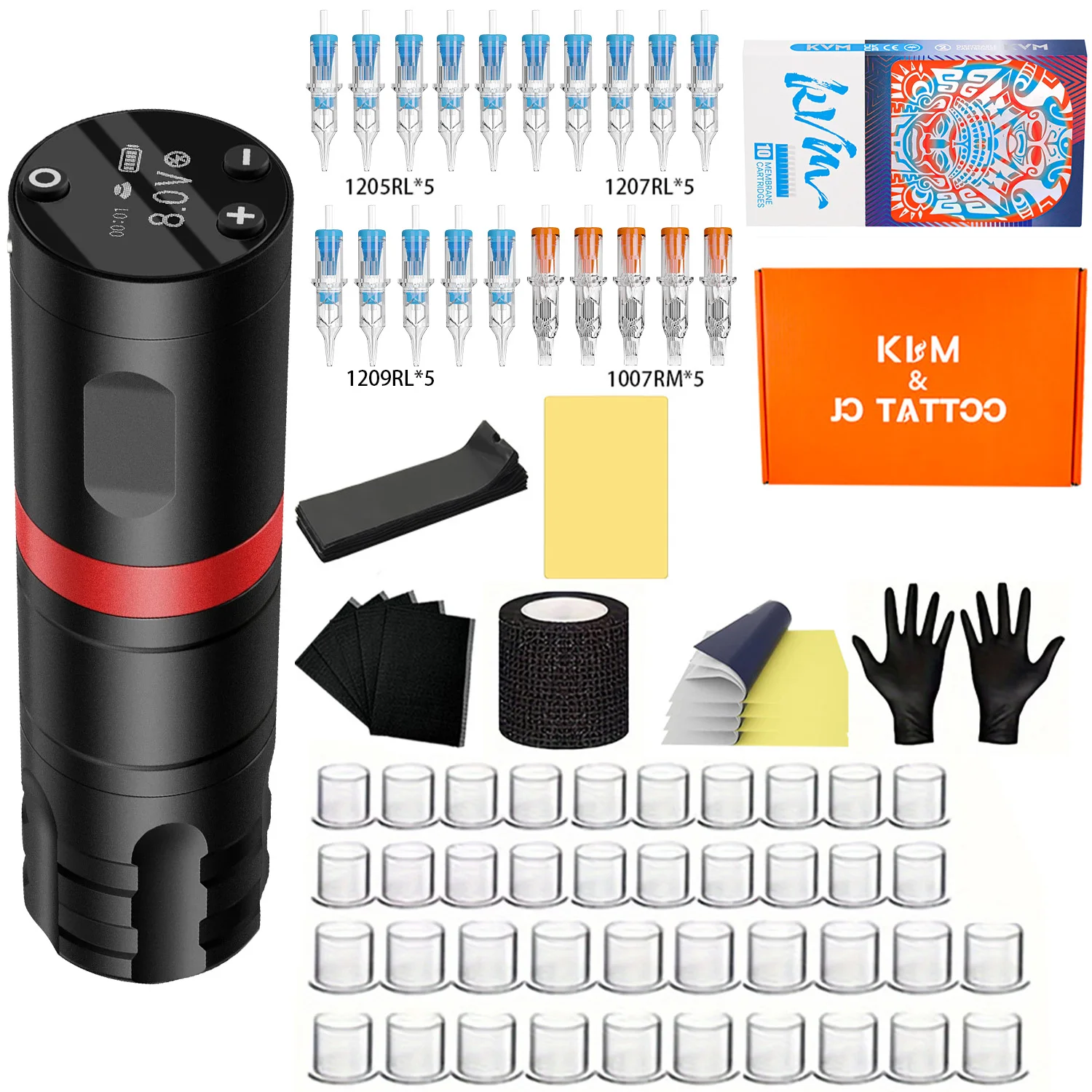 Wireless Tattoo Machine Li-battery 1500mAh Capacity Tattoo Pen Set Permanent Makeup Tattoo Machine Set Tattoo Supplies Machine