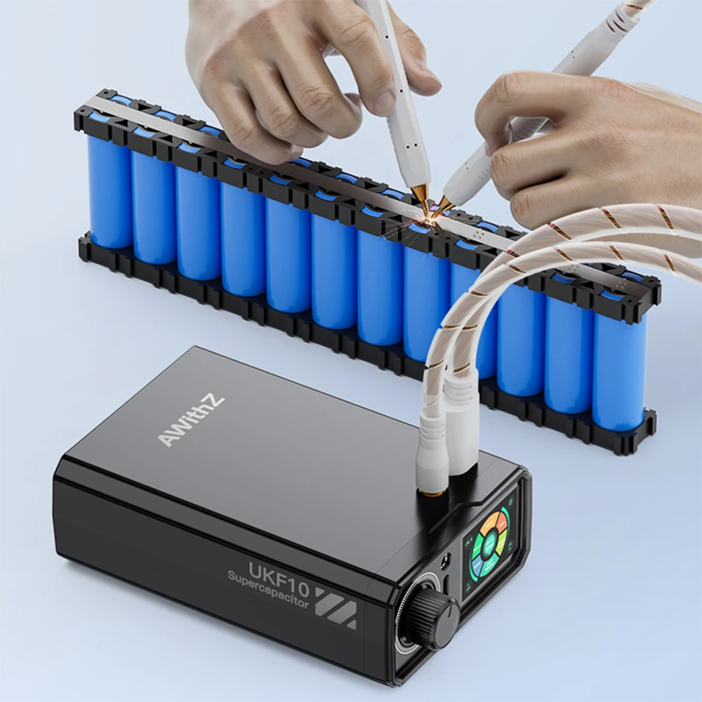 AWithZ UKF10 Farad-Kondensator-Punktschweißgerät, wiederaufladbar, intelligentes tragbares Punktschweißen für Handy-Akku, Handwerkzeug Image