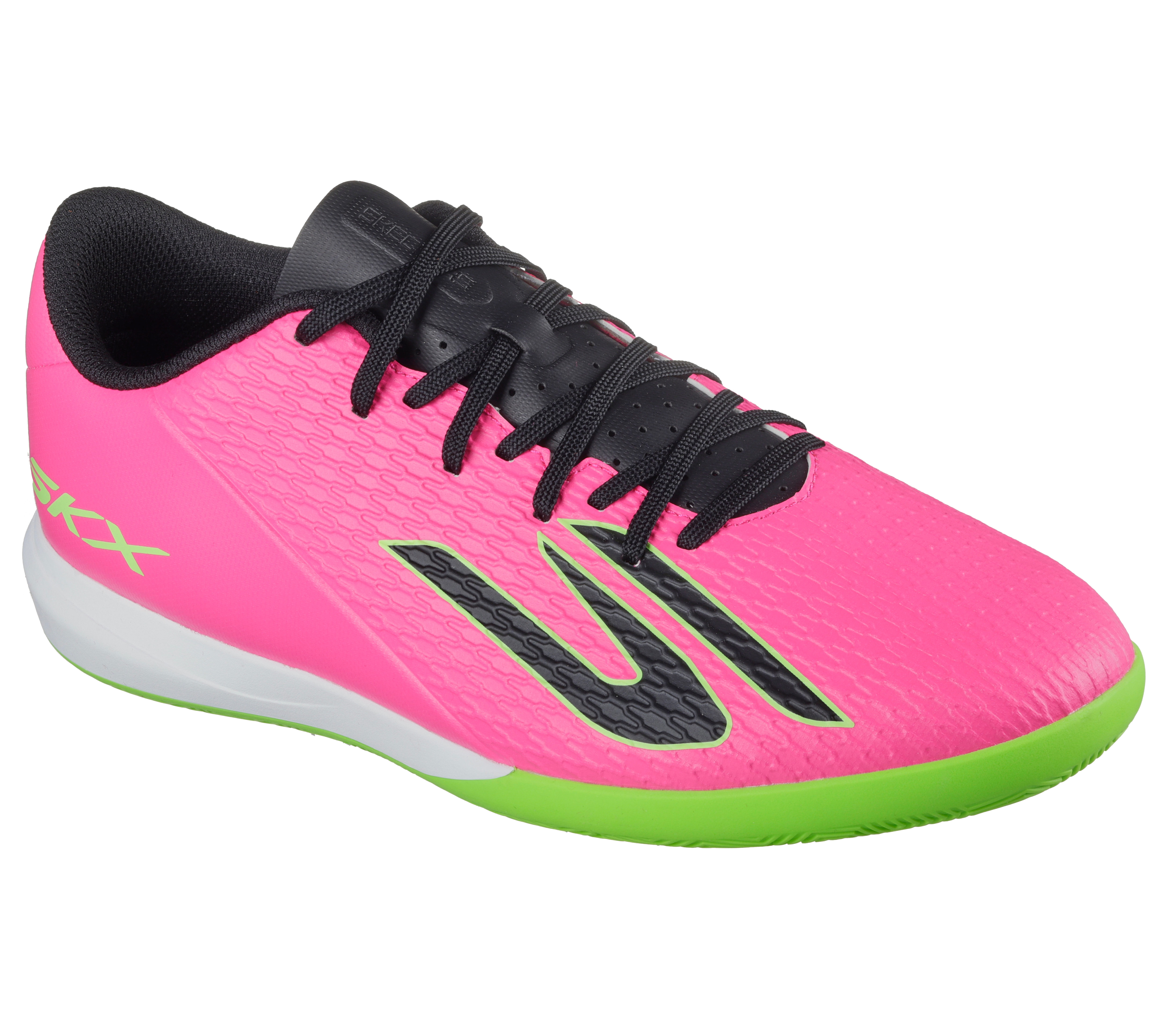 Fußballschuh SKECHERS "CLUB IC, Go Soccer Mens, Skechers Skx_2 Club Ic", Damen, Gr. 43, pkbk pink, Lederimitat, Schuhe Fußballschuh, Hallenfußballschuh mit leichter Skechers Move Foam™-Dämpfung