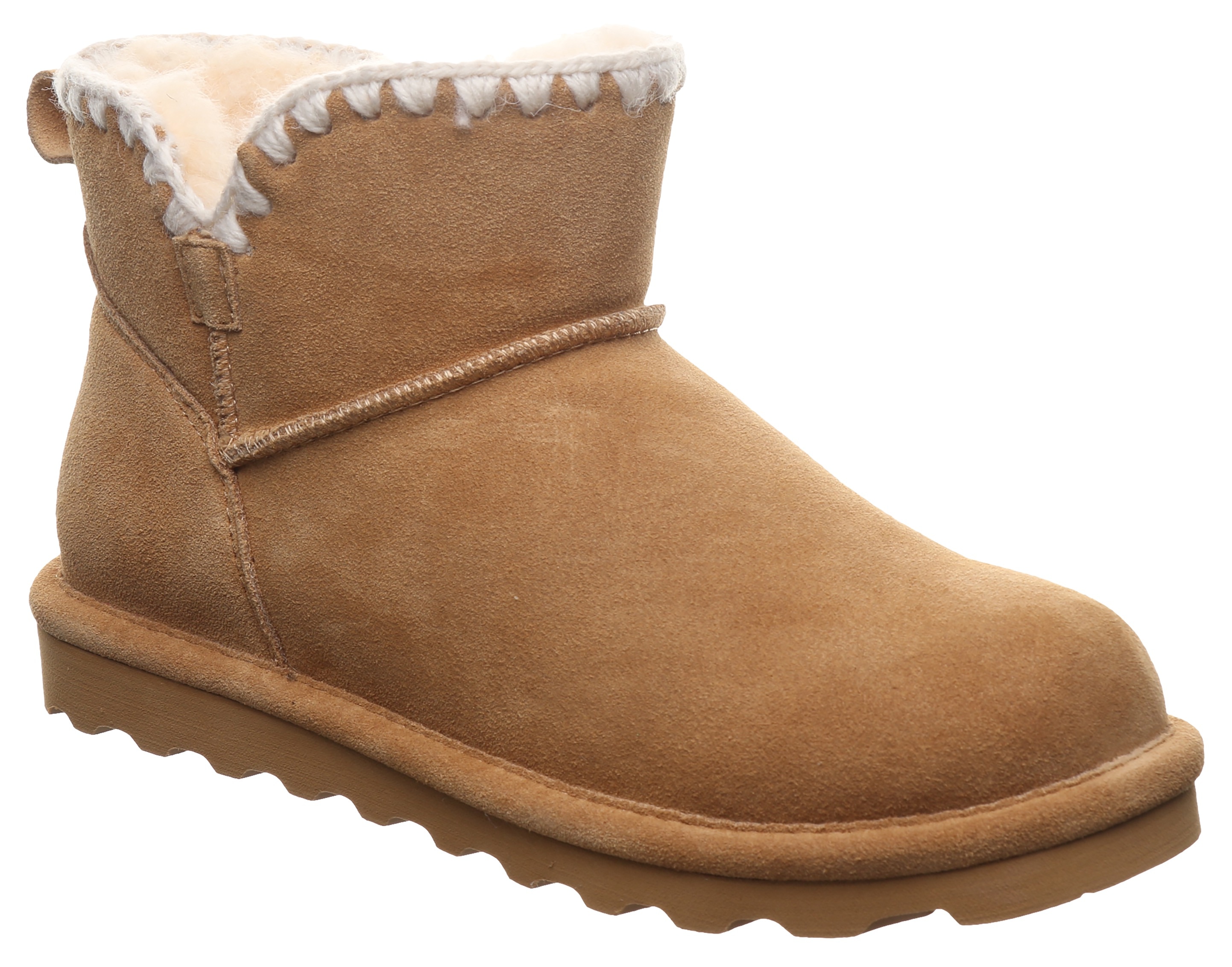 Winterboots BEARPAW "Yvonne", Damen, Gr. 41, hellbraun, Veloursleder, Schuhe Winterboots, Schlupfstiefel, Snowboots mit Warmfutter