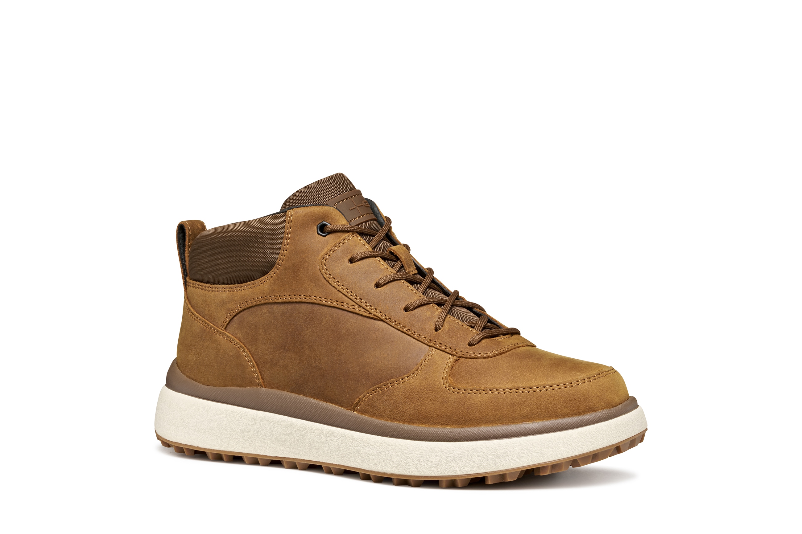 Winterboots GEOX "U GRANITO + GRIP", Herren, Gr. 41, ockerfarben, Leder, Textil, Schuhe Winterboots, Schnürboots mit Warmfutter, Größenschablone zum Download