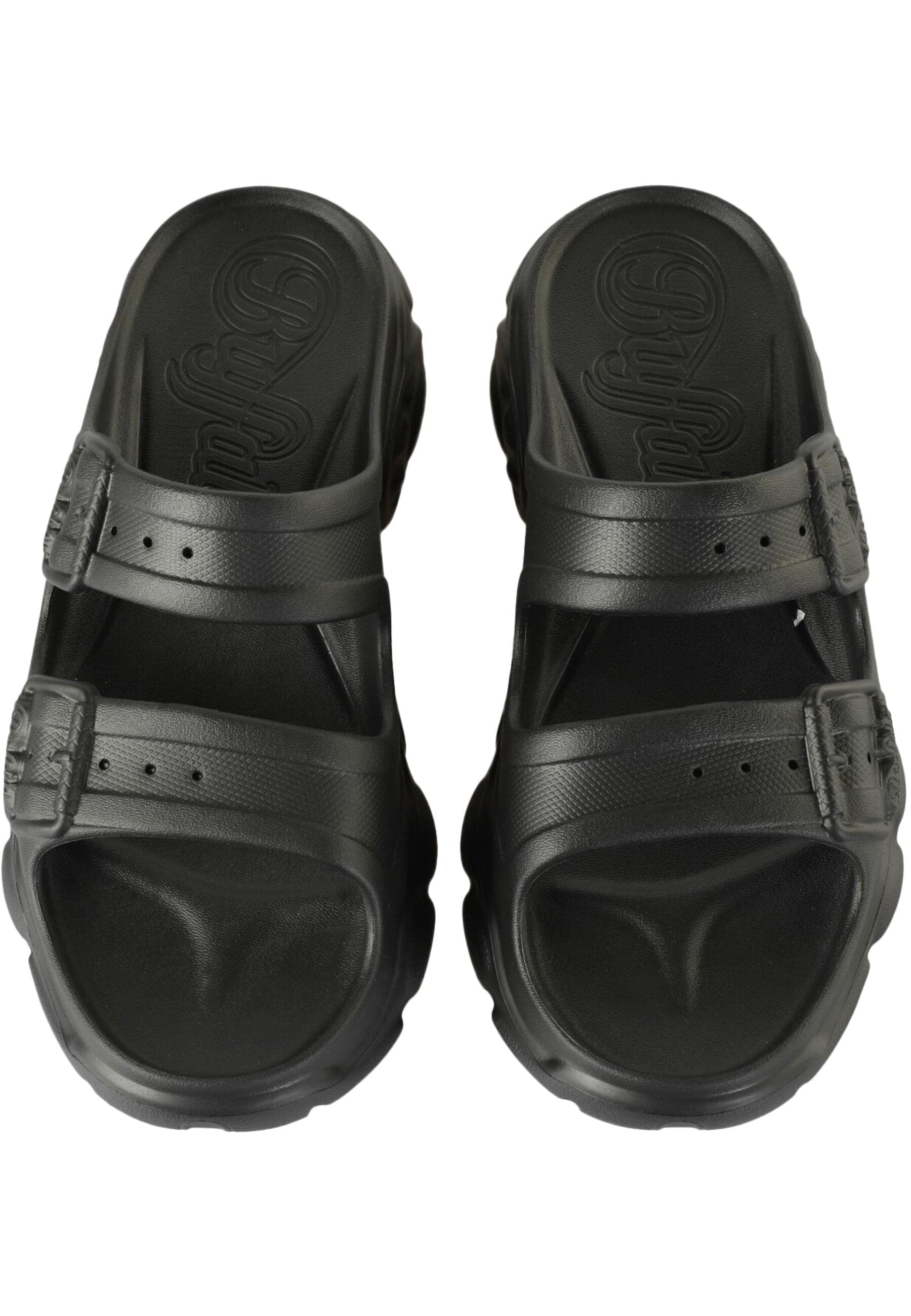 Sandale BUFFALO "Buffalo Damen Buffalo Cld Ari Slide Vegan Foam", Damen, Gr. 38, schwarz, Kunstfaser, unifarben, Schuhe Sandale