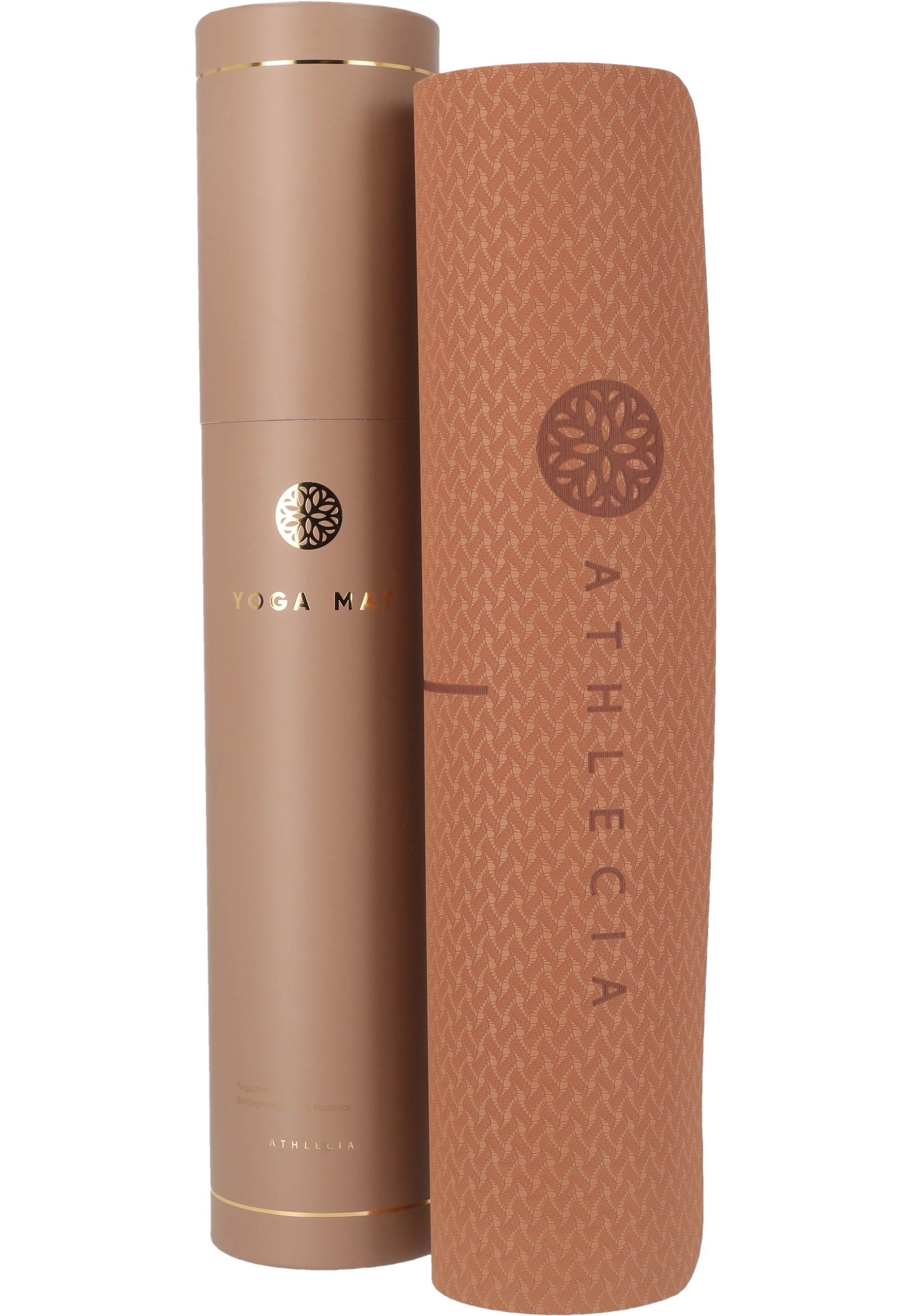Yogamatte ATHLECIA "Estell", hellbraun, Sportmatten, Damen, B/H/L: 61cm x 0,6cm x 173cm, mit robuster Fertigung, B:61cm H:0,6cm L:173cm Image
