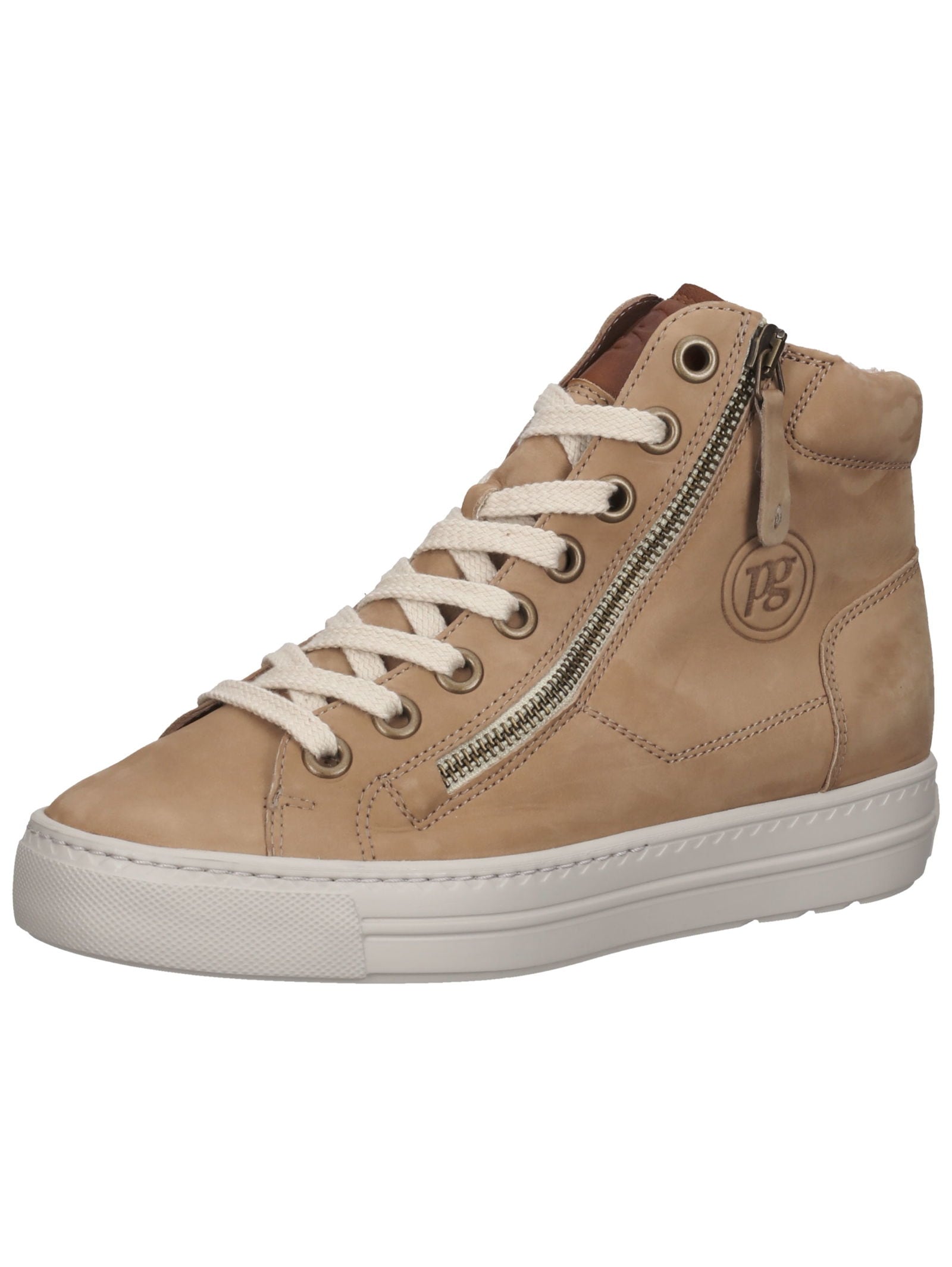 Sneaker PAUL GREEN "Paul Green Sneaker Nubukleder", Damen, Gr. 42, braun (hellbraun), Nubukleder, Schuhe Sneaker