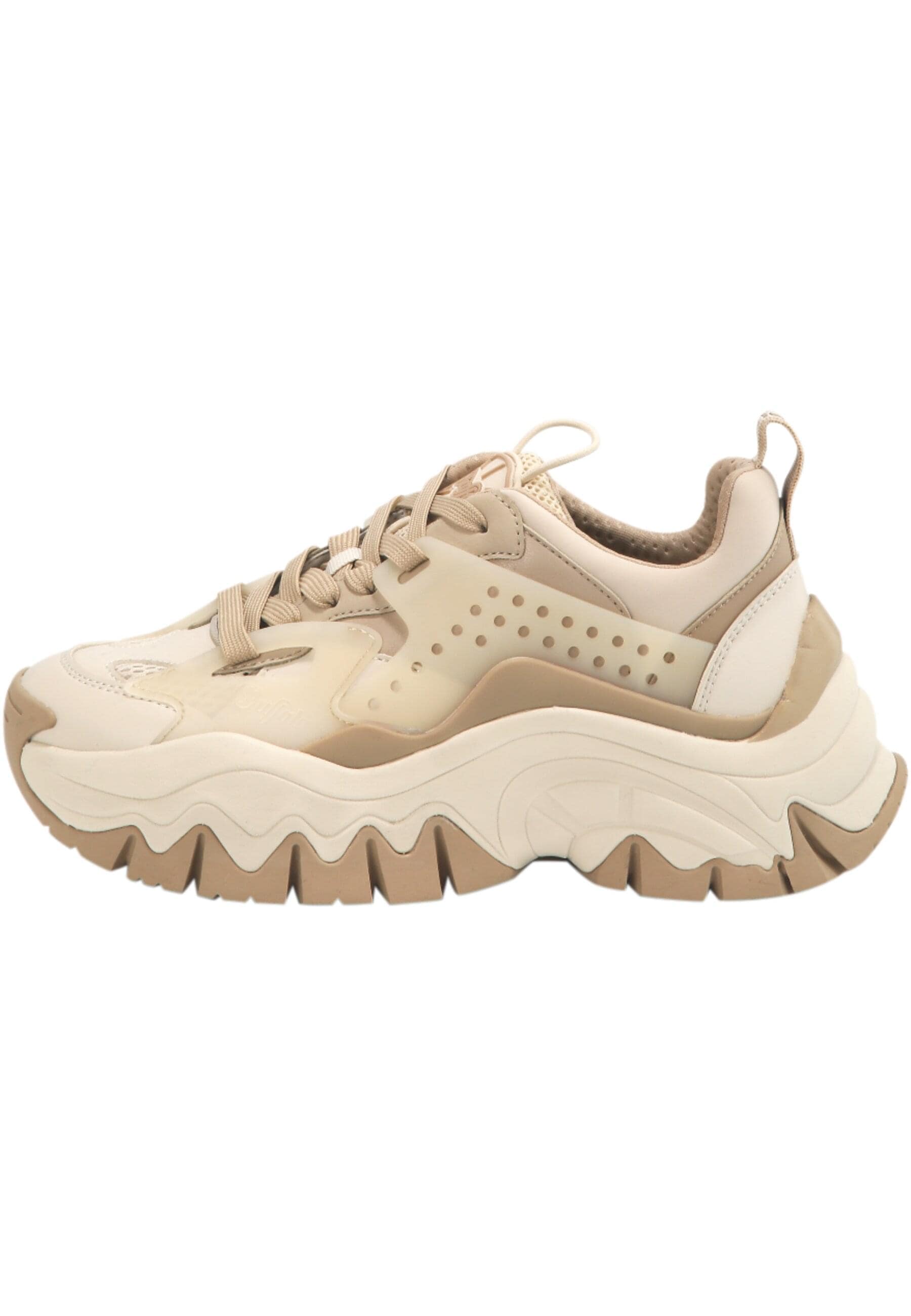 Trainingsschuh BUFFALO "Buffalo Damen Buffalo Trail One Sneaker Low", Damen, Gr. 39, beige, Polyurethan, Schuhe