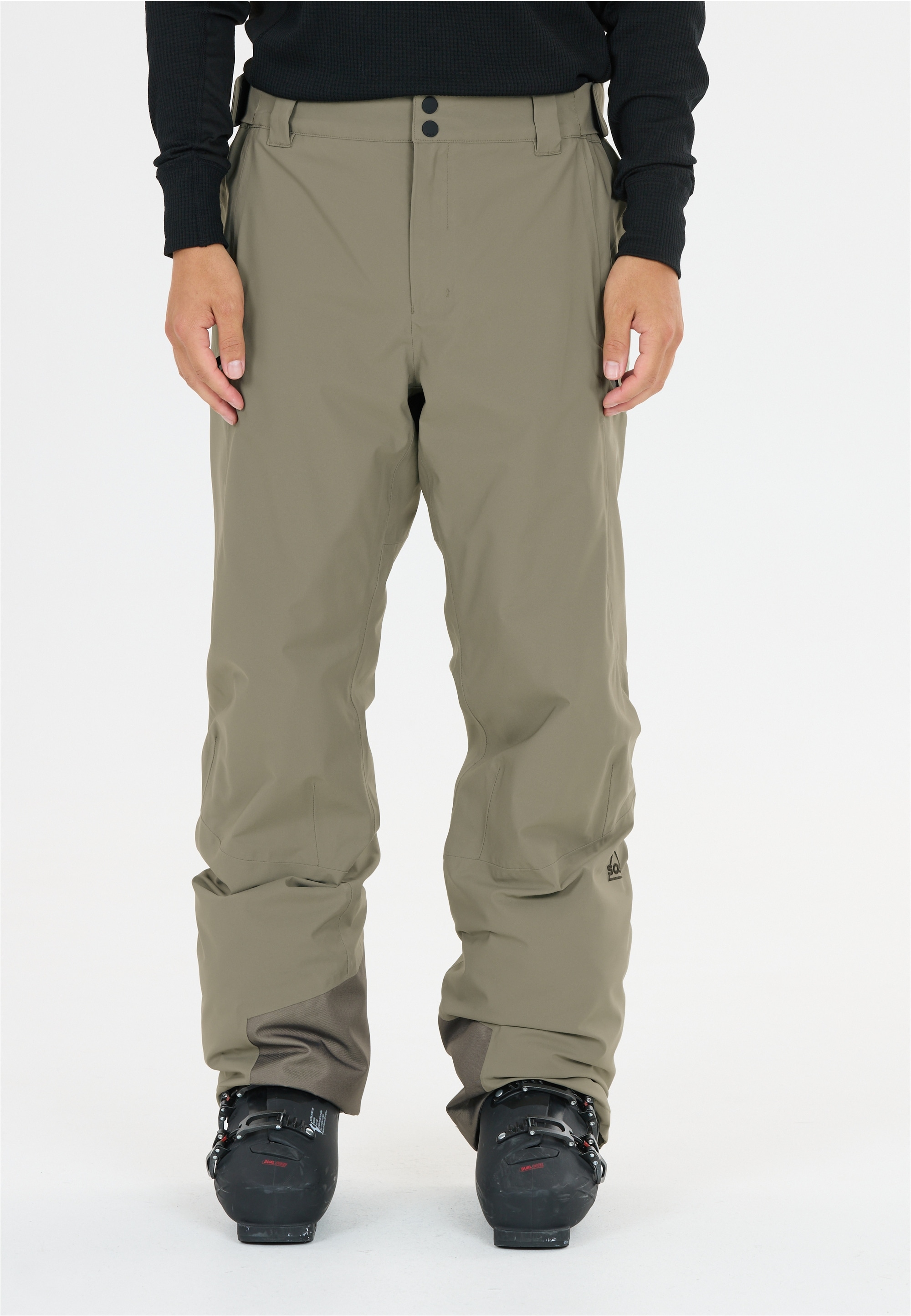 Skihose SOS "La Thule", Herren, Gr. S, US-Größen, schwarz (grün), 100% Polyester, unifarben, lang, Hosen Skihose, mit wasserabweisender und PFC-freier Membran