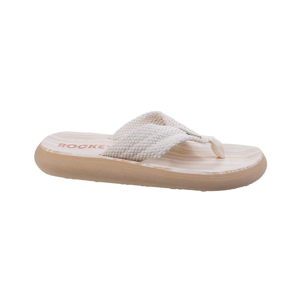 Rocket Dog Womens/ladies Sunset Slip On Sandals (double Cream) - Size UK 8 | Rocket Dog Sale | Discount Designer Brands