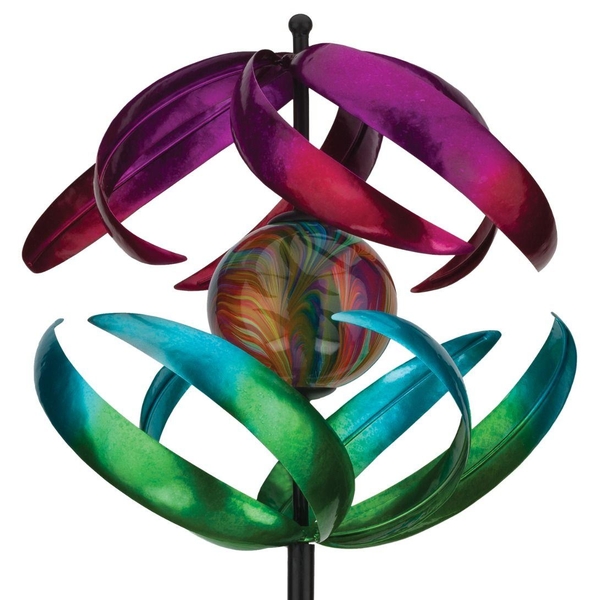 Regal Art & Gift 13919 - Solar Vertical Wind Spinner - Swirl Wind Spinners