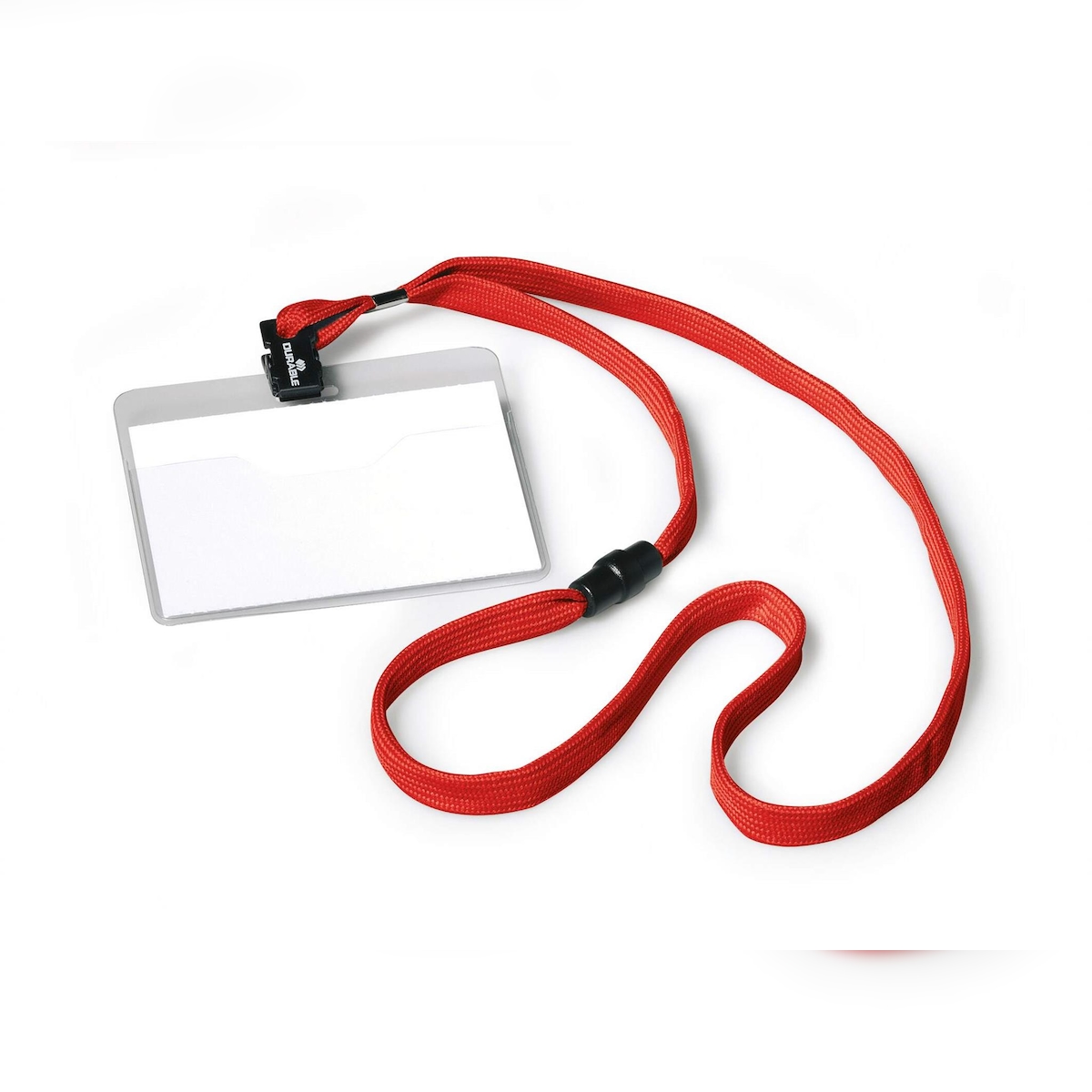 Durable Namensschild 60x90mm rt 10St mit Textilband rot Image