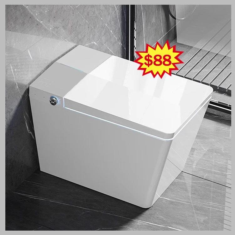 Sanitärartikel, einteilig, intelligente Toilette, Bidet, automatische WC-Toiletten, moderne quadratische intelligente Toilette für Badezimmer