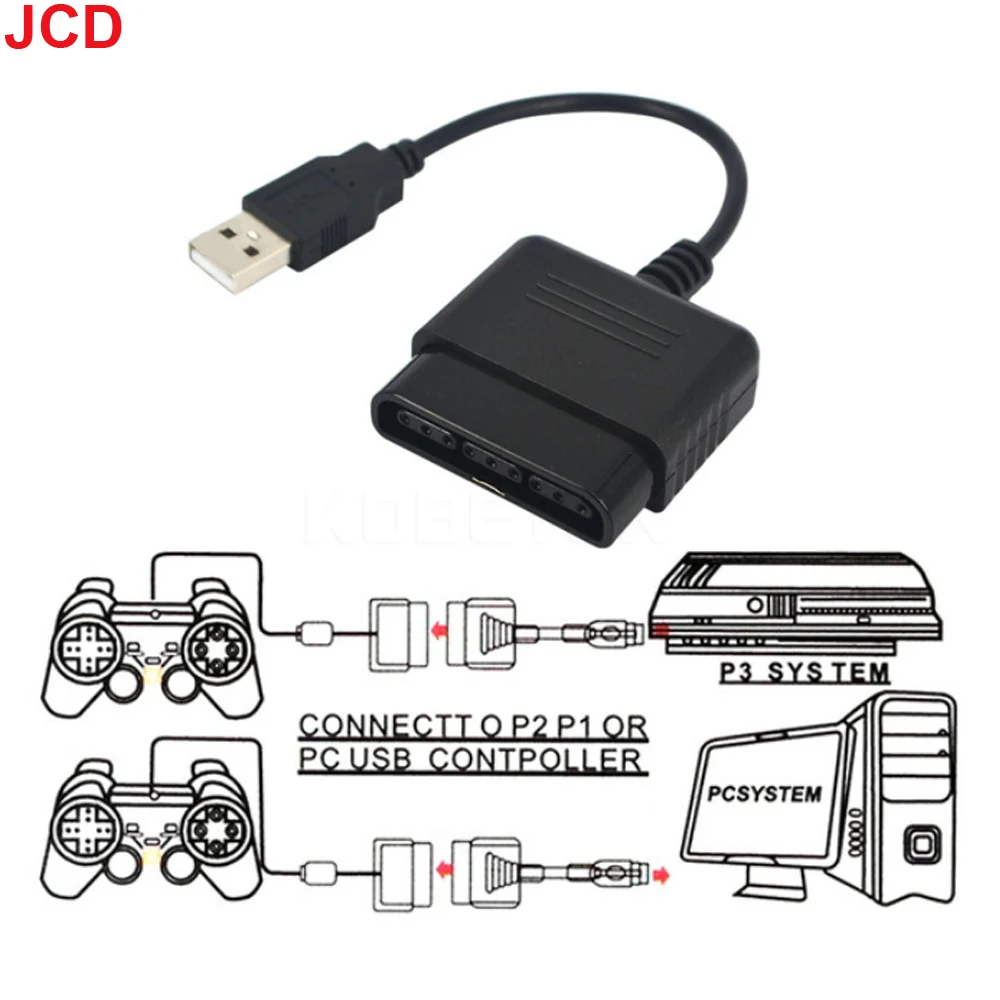 JCD 1PC USB Adapter Für PS2 zu PS3 PC Video Konverter Für Gaming Controller Hohe Qualität Langlebig Spiel zubehör