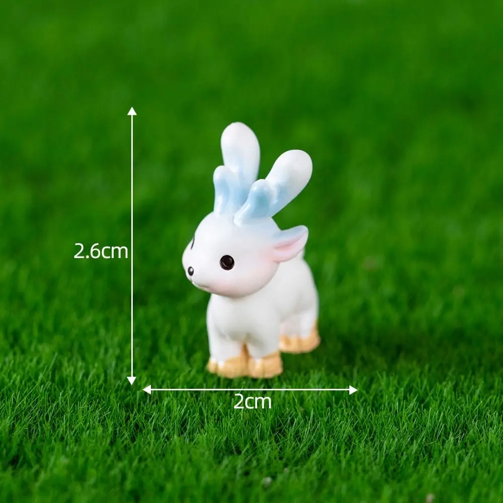 Animal Figurines Cartoon Sika Deer Figurines Mini Cute Elk Miniature Figurines Realistic Resin Crafts Deer Statue Home Car Decor