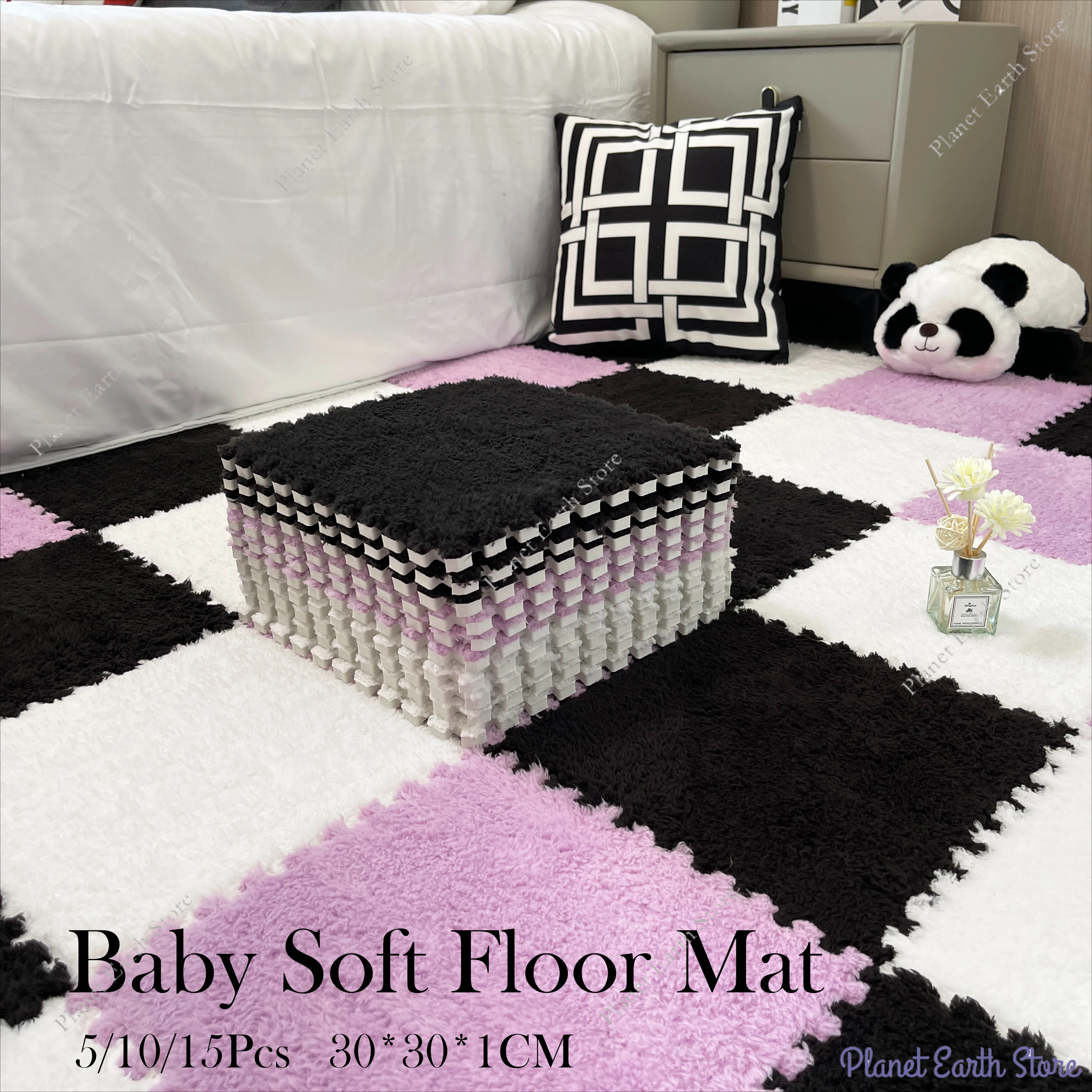 5/10/15Pcs Weiche Boden Matte für Kinder Weiche Plüsch kinder Matte Baby Spielen Matte Kinderzimmer warm Halten Playmat Teppich 30*30*1CM