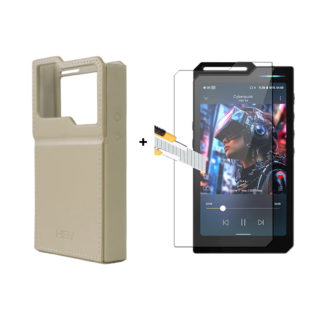 Shockproof Scratch Resistant Protective Leather Shell Skin Case Cover for HiBy R4 EVA R4 HiFi MP3 Music Player