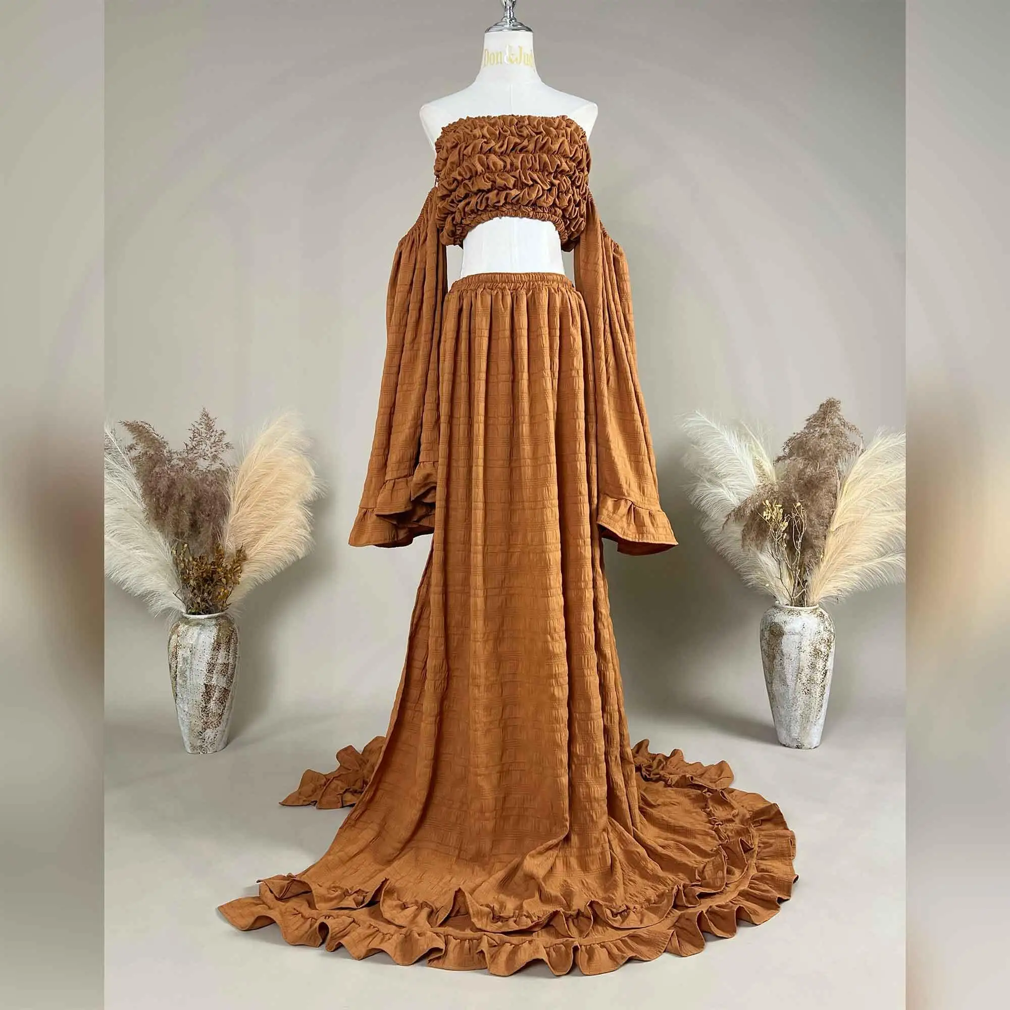 Bohemian Maternity Photography Dresses Vintage Soft Women