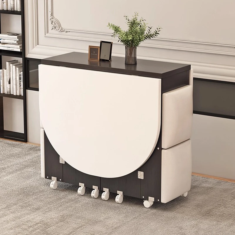 Klappbares Esstisch-Set, 4 Stühle, italienischer nordischer Luxus-Esstisch, dekorieren Sie einfache Mesas Y Sillas De Comedor, Küchenmöbel