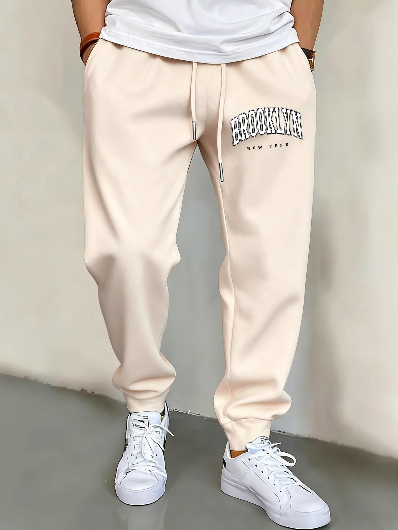 Brooklyn New York Print Sweatpant Fleece Taschenhose Mann Trendy Street Jogginghose Kordelzug Unisex Mode Hip Hop Hose