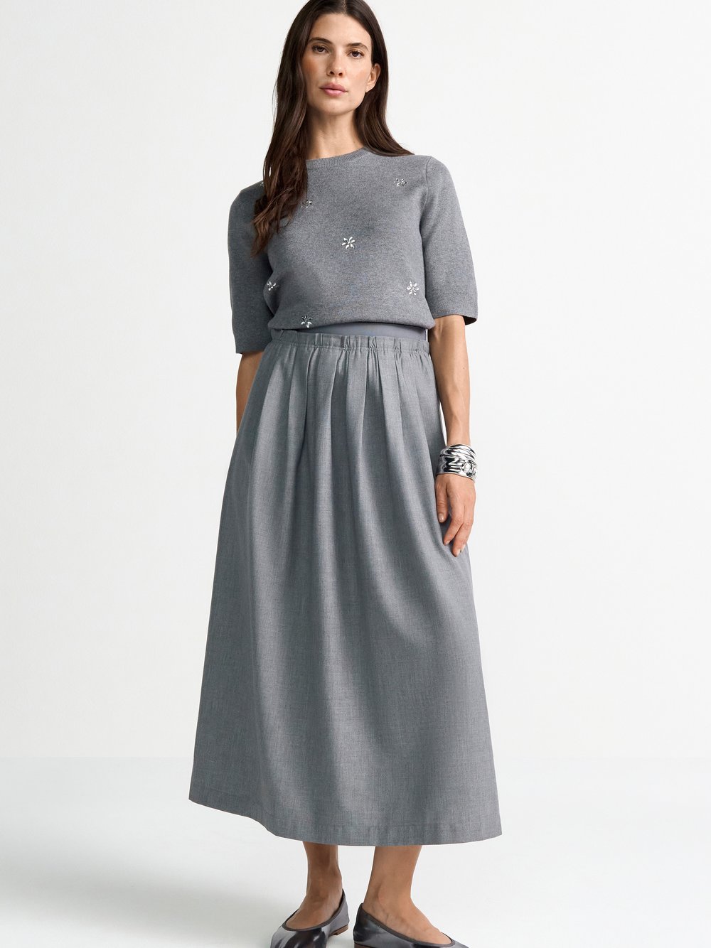 Rich & Royal Midirock Damen grau, 38 Image