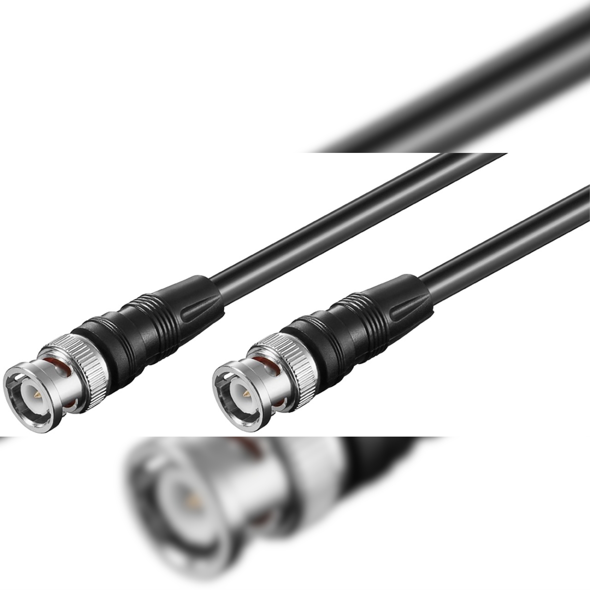 Goobay 50423 Video Verbindungskabel BNC (RG59), zweifach geschirmt, 1 m - BNC-Stecker > BNC-Stecker Image