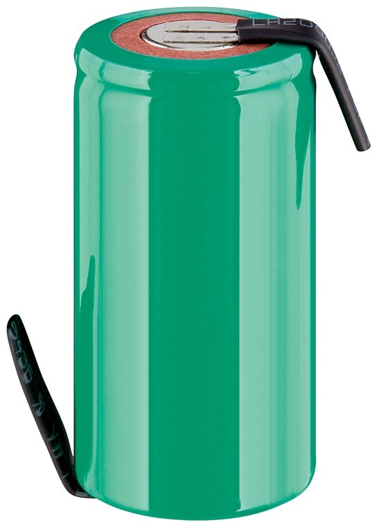 Goobay 72806 Sub-C, 2500 mAh, Lötfahne (Z), Flat-Top PVC 1Z - Nickel-Metallhydrid Akku (NiMH), 1,2 V, PVC, Lötfahne (Z) Image