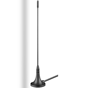 Goobay 67090 Passive DVB-T2 (HD) Mini-Magnetantenne, Schwarz, 2 m - 3 dB Antenne zum Empfang von DVB-T / DVB-T2 HD Programmen Image