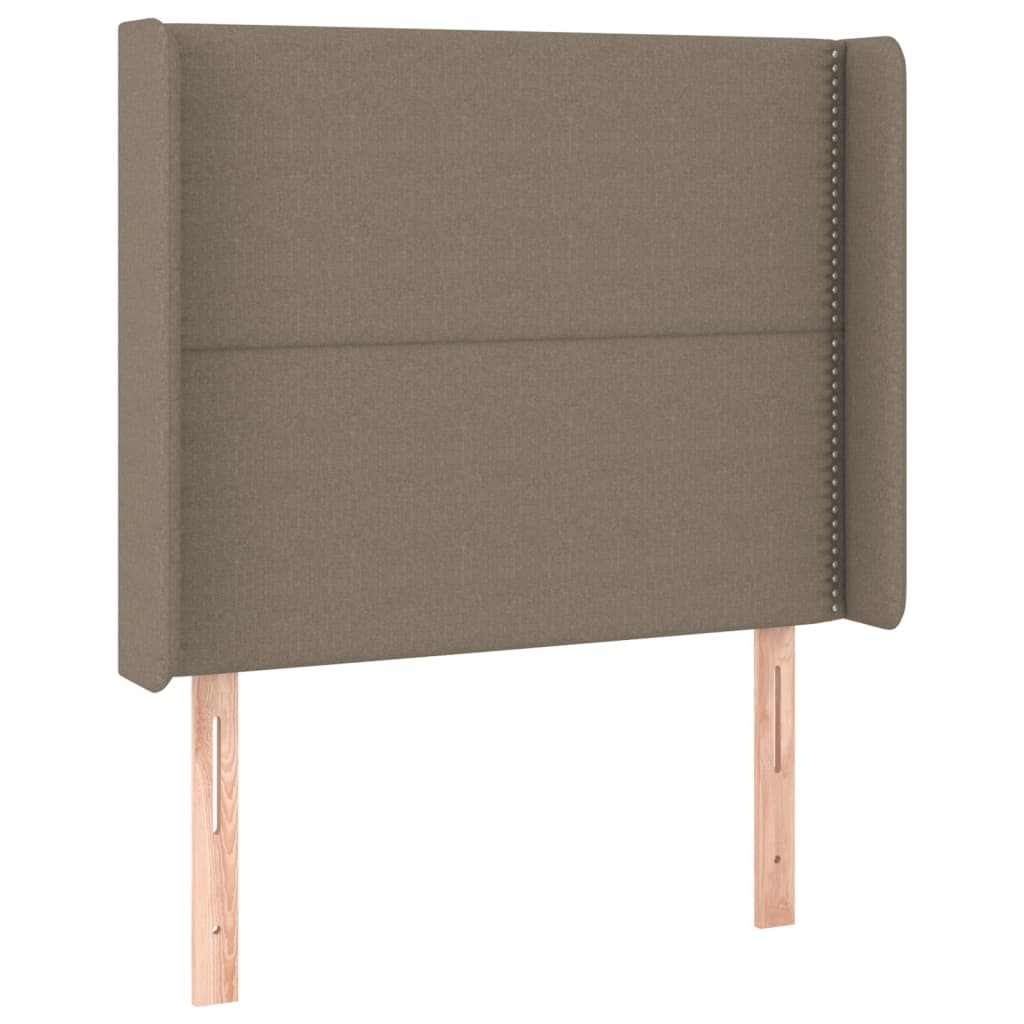 vidaXL Kopfteil mit Ohren Taupe 103x16x118/128 cm Stoff Image