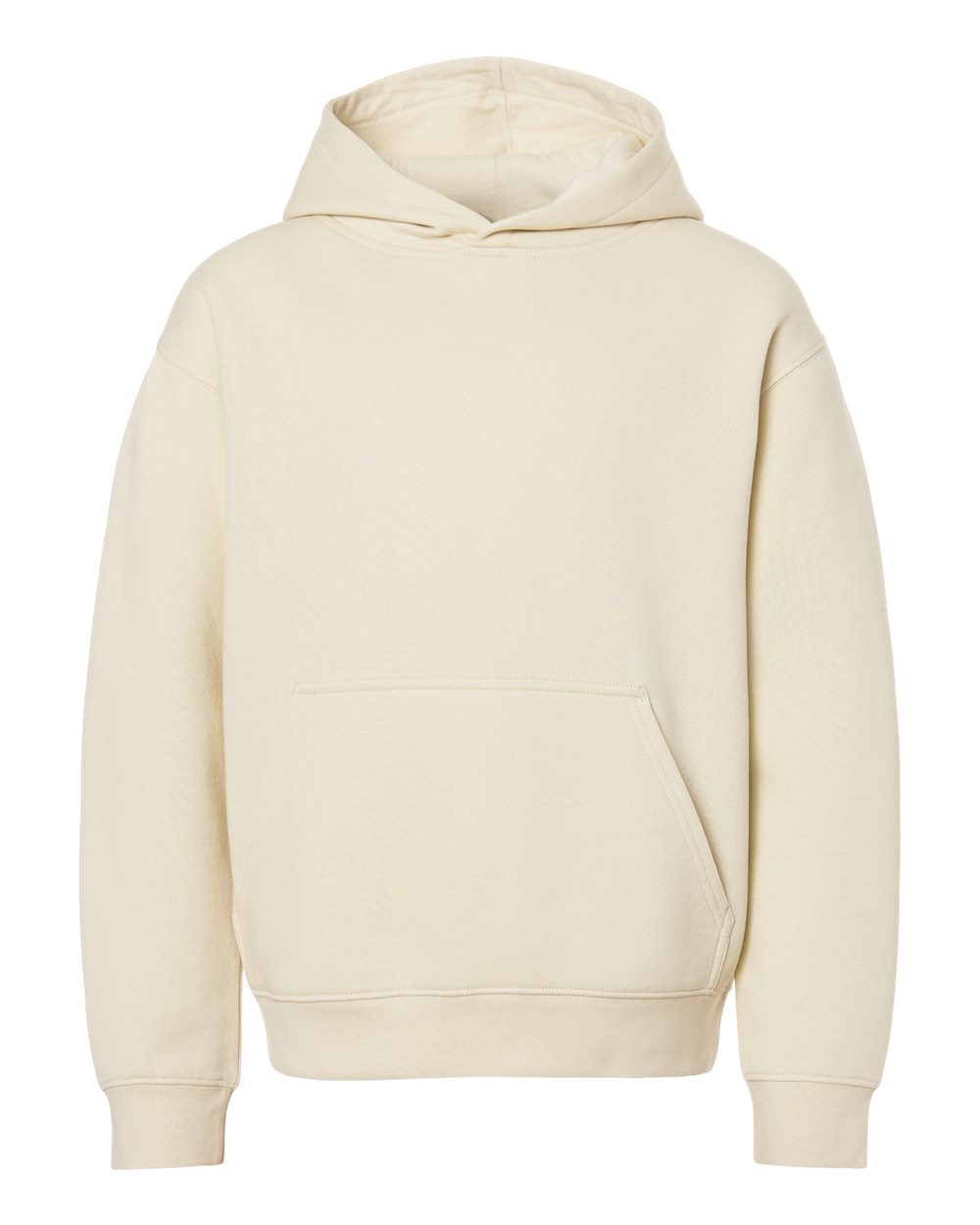 LAT 2296 Youth Fleece Hoodie Sweatshirt in Natural size Medium LA2296