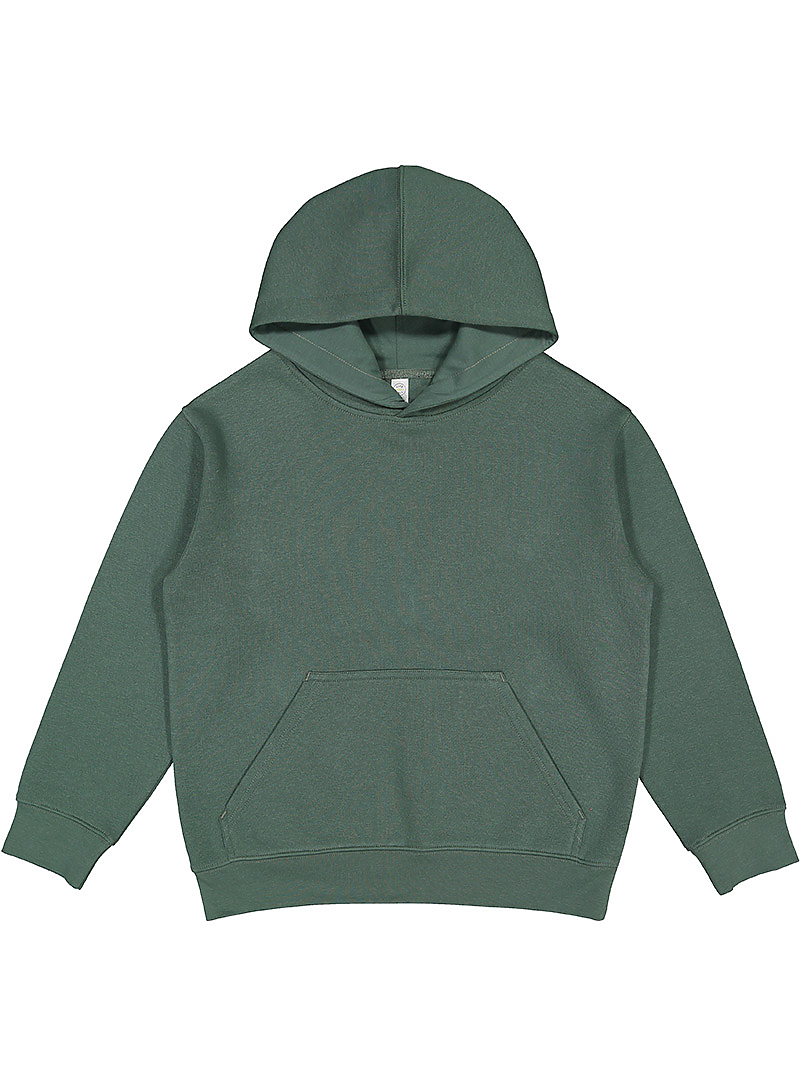 LAT 2296 Youth Fleece Hoodie Sweatshirt in Basil LA2296