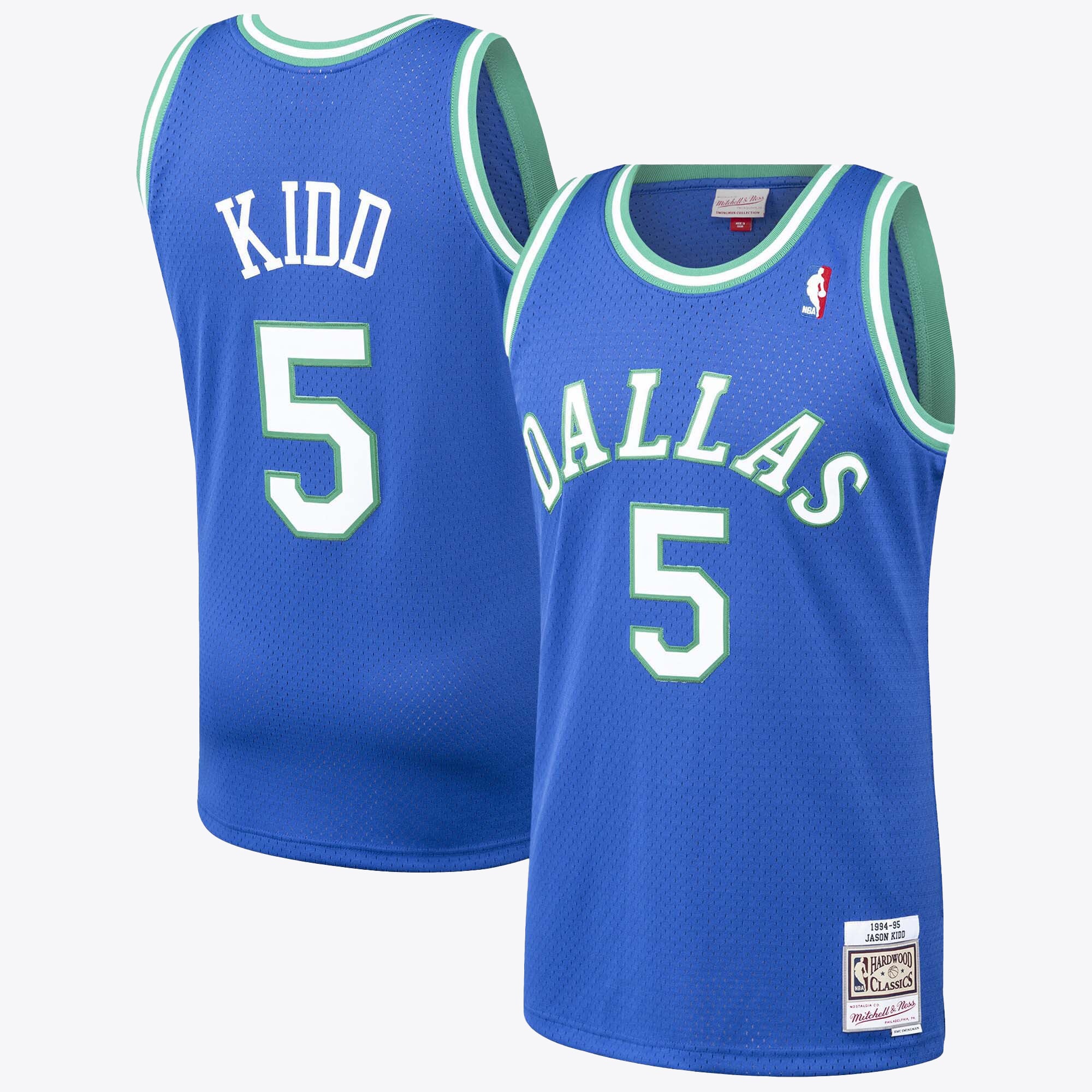 Maillot Extérieur Hardwood Classics Dallas Mavericks 1994 Mitchell & Ness – Bleu – Jason Kidd - Homme Taille: 2XL