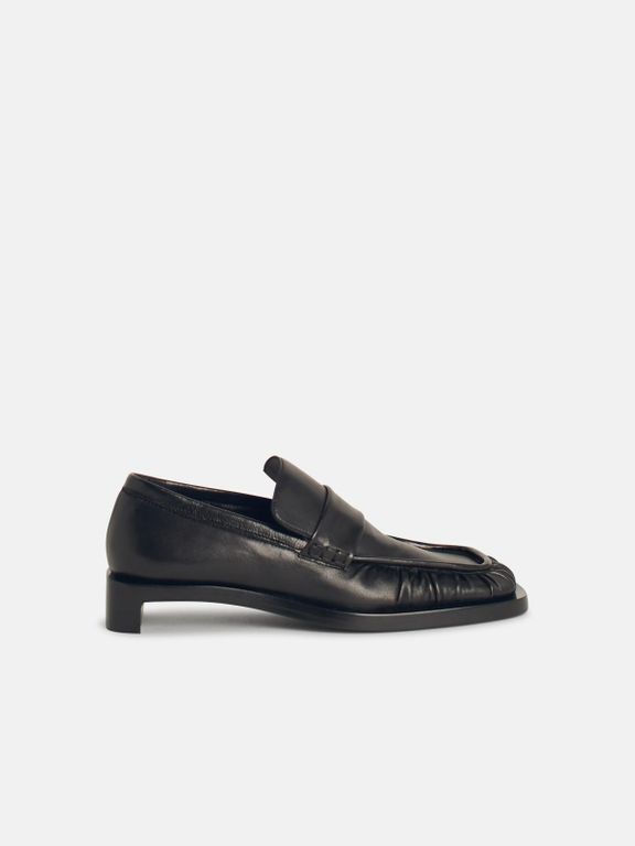 'weeled' Leather Loafers - Black - Jil Sander Flats