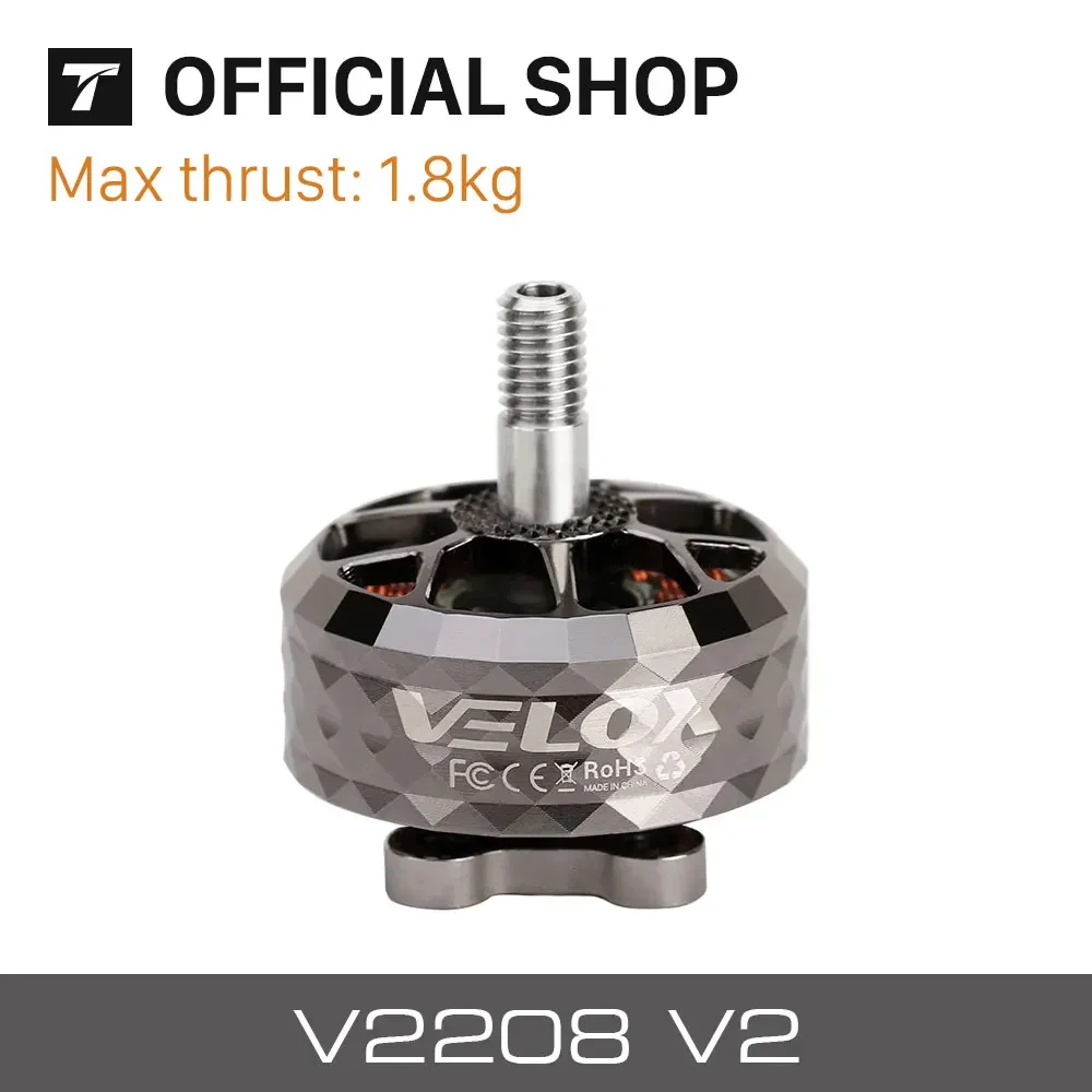 T-motor Hobby VELOX SERIES V2208 V2 KV1750 KV1950 KV2450 Brushless Outrunner Motor For RC FPV Racing Drone Quadcopter Fram