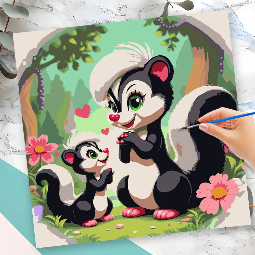 Evershine DIY Ölgemälde nach Zahlen Porträt Elf Mädchen Farbset Erwachsene Kind Zeichnung Cartoon Schmetterling auf Leinwand Einzigartiges Geschenk Image