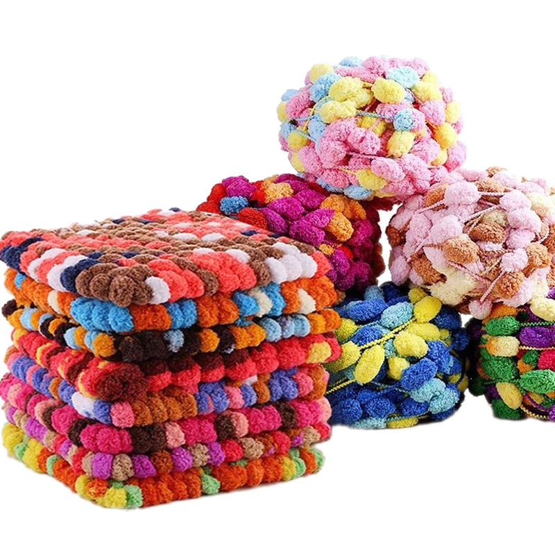 120 g DIY großes Ballgarn, handgefertigtes Strickmaterial für Decke, Sitzkissen, Schal, Bastelset Image