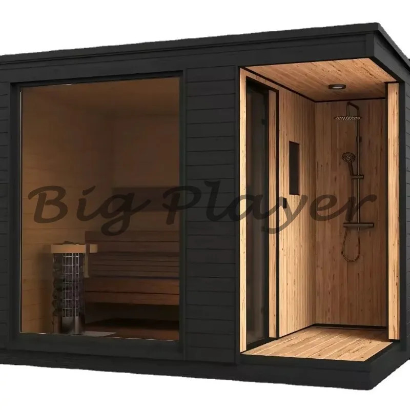 Traditioneller Smart Sauna-Dampfduschraum für 2–6 Personen im Freien Image
