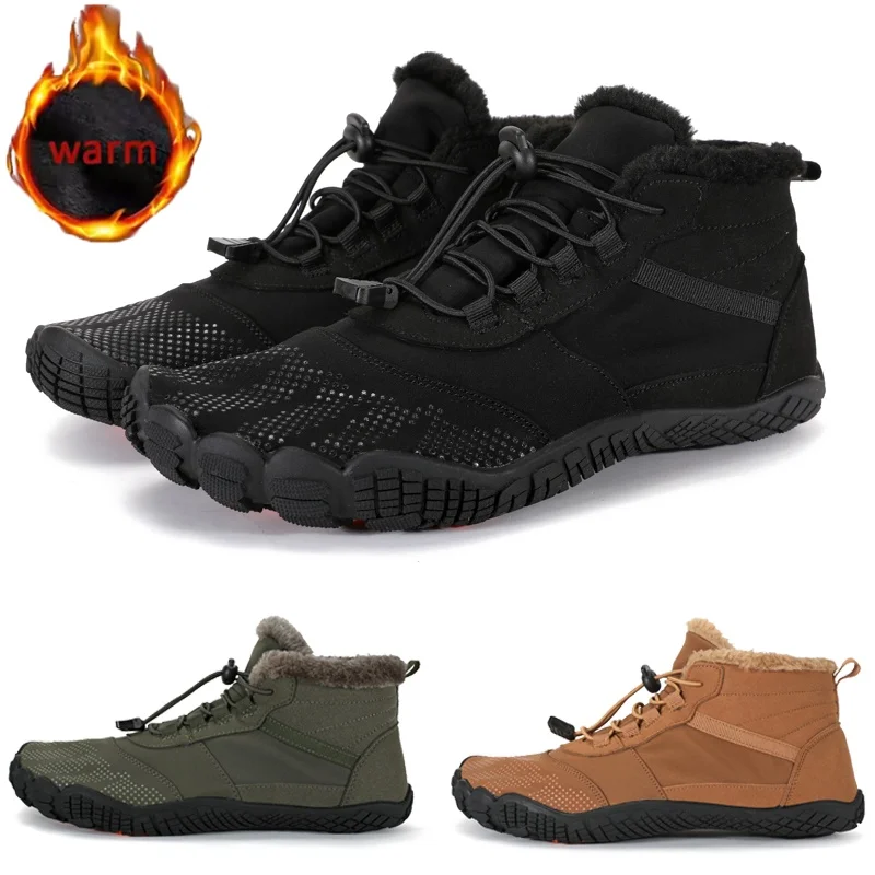 Unisex stil Schnee Stiefel Männer Winter Stiefel Frau Wasserdichte Schnee Stiefel Warme Barfuß Stiefel Outdoor Anti SlipTrekking Wandern Schuhe