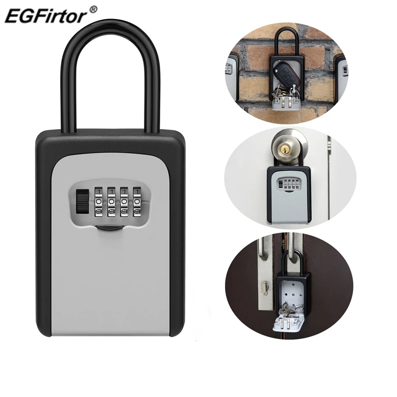 Passwort Vorhängeschloss Schlüssel Lagerung Box Smart Outdoor Schlüssel Safe Lock-Box Schlüssel Code Box Schlüssel Lagerung Lock-Box Wand Montiert Passwort Lock