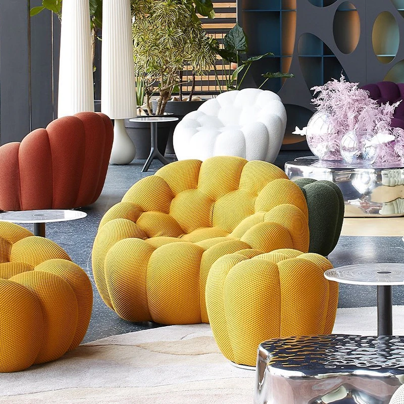 Wohnzimmersofas Nordic Football Bubble Speziell geformtes Sofa Moderne Kompression 3-Sitzer Einzelcouch Wohnzimmermöbel