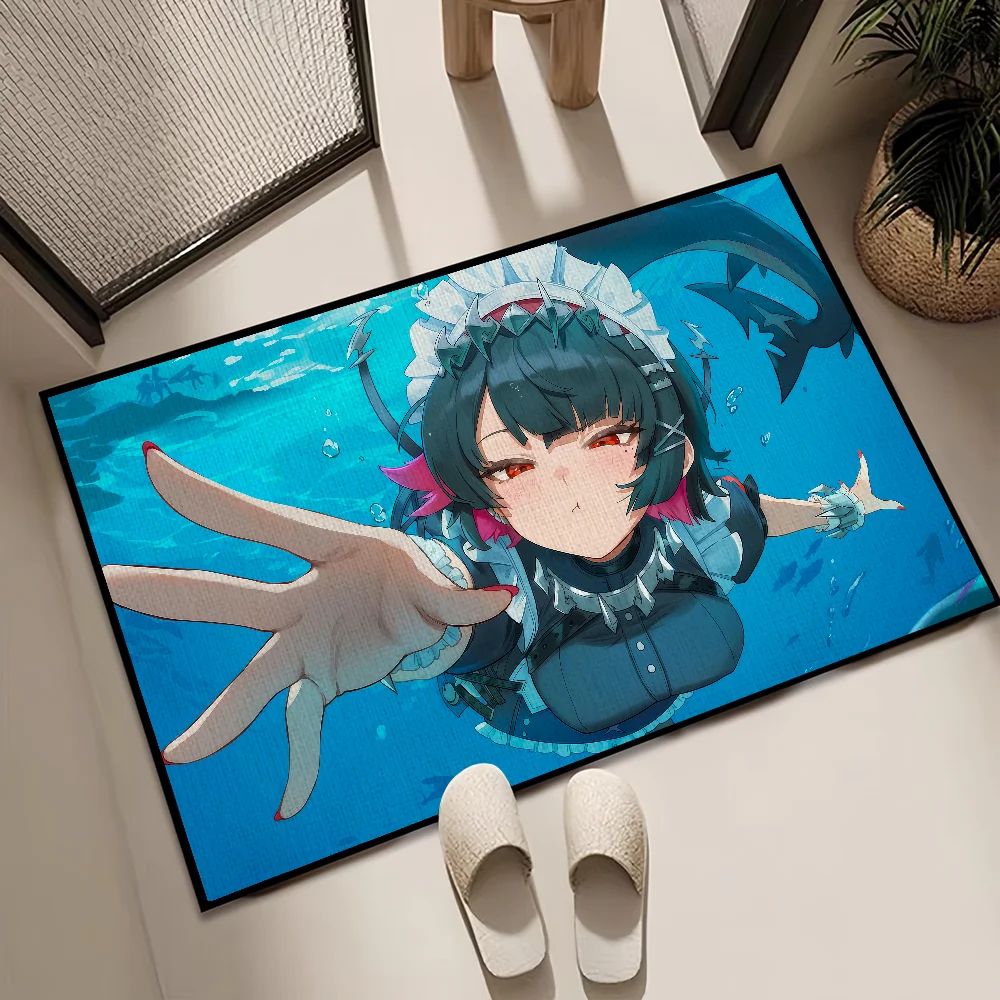 Spiel Ellen Joe Zenless Zone Zero Shark süßer kleiner Teppich Teppich Home Decor Schlafzimmer Matte Flur Balkon Eingang Fußmatte Dekoration Image