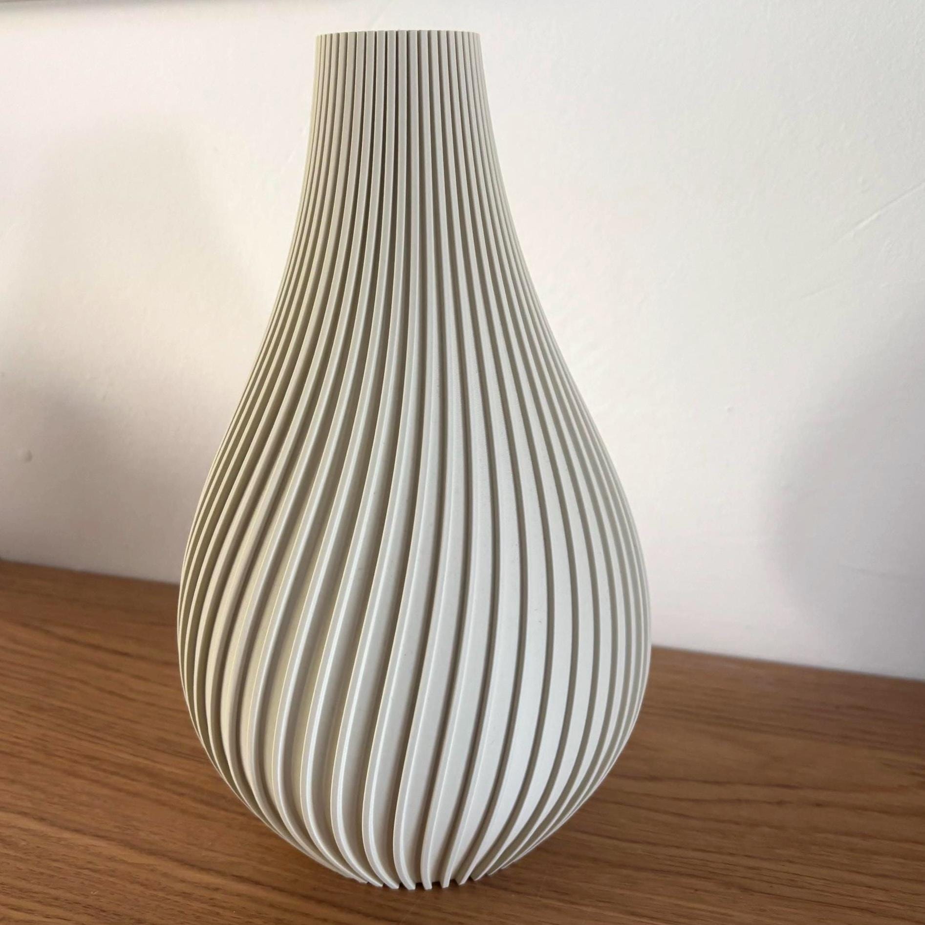 Vaso a spirale impermeabile NAMI | Vaso moderno in stile giapponese 16-24 cm | Vaso minimalista per fiori | Vaso scandinavo stampato in 3D | Idea rega