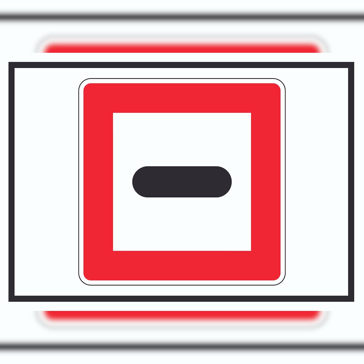 HB-Druck Anhalten Schild mit Symbol Stopp A3 Rückseite selbstklebend Image