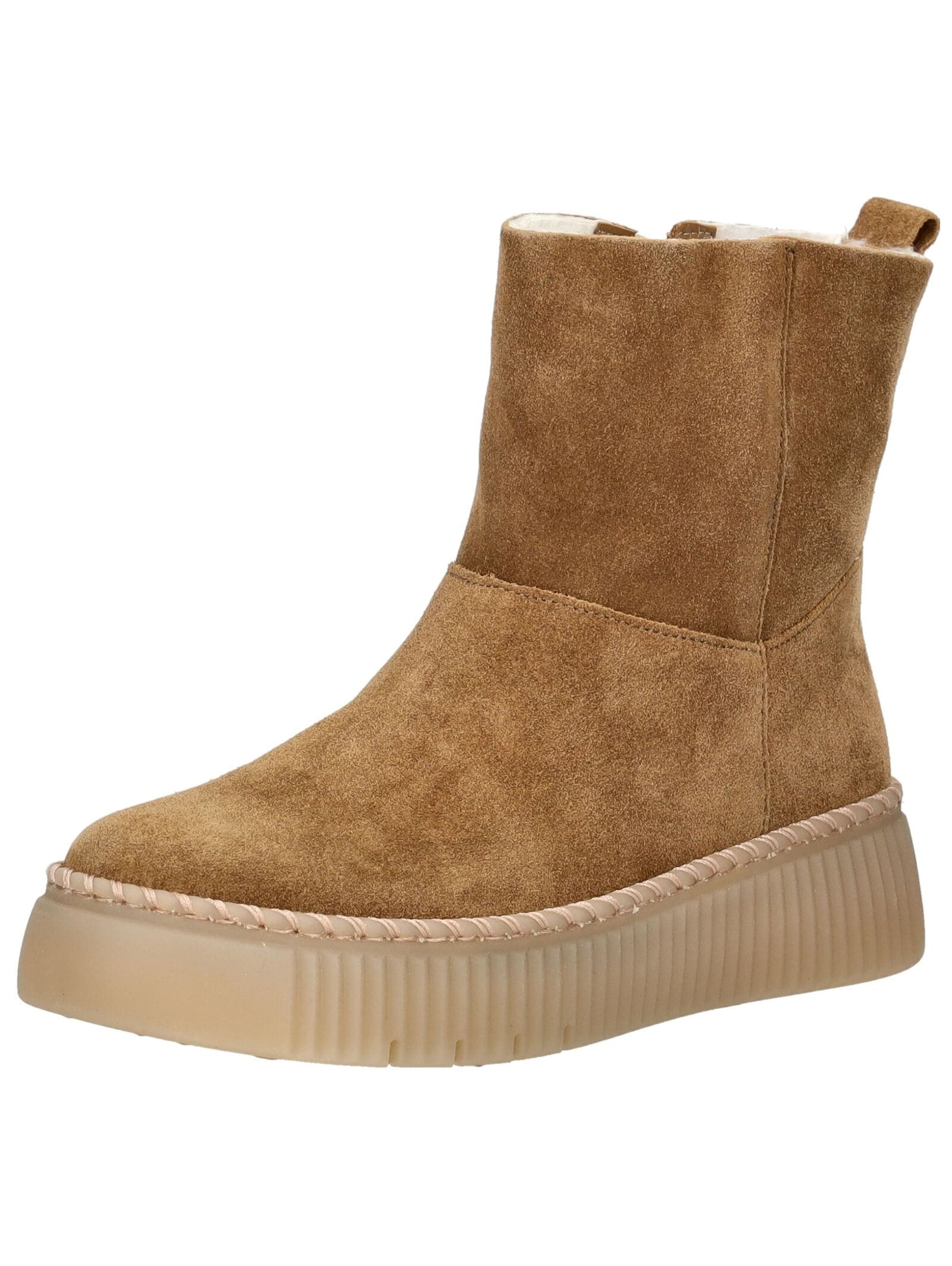 Stiefelette GABOR "Gabor Stiefelette Veloursleder", Damen, Gr. 39, braun, Veloursleder, Schuhe Stiefelette