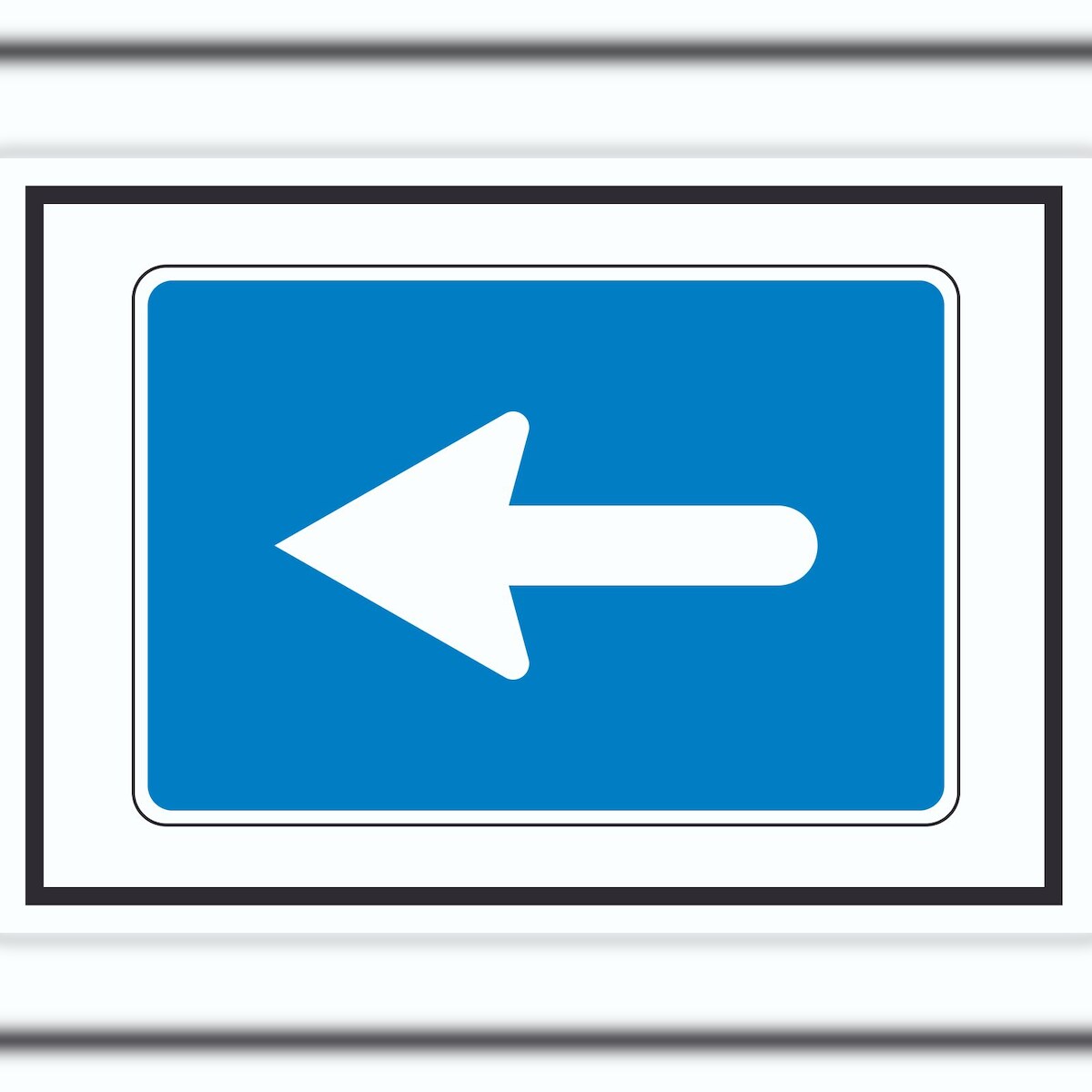 HB-Druck In Pfeilrichtung fahren links Symbol A2 Rückseite selbstklebend Image