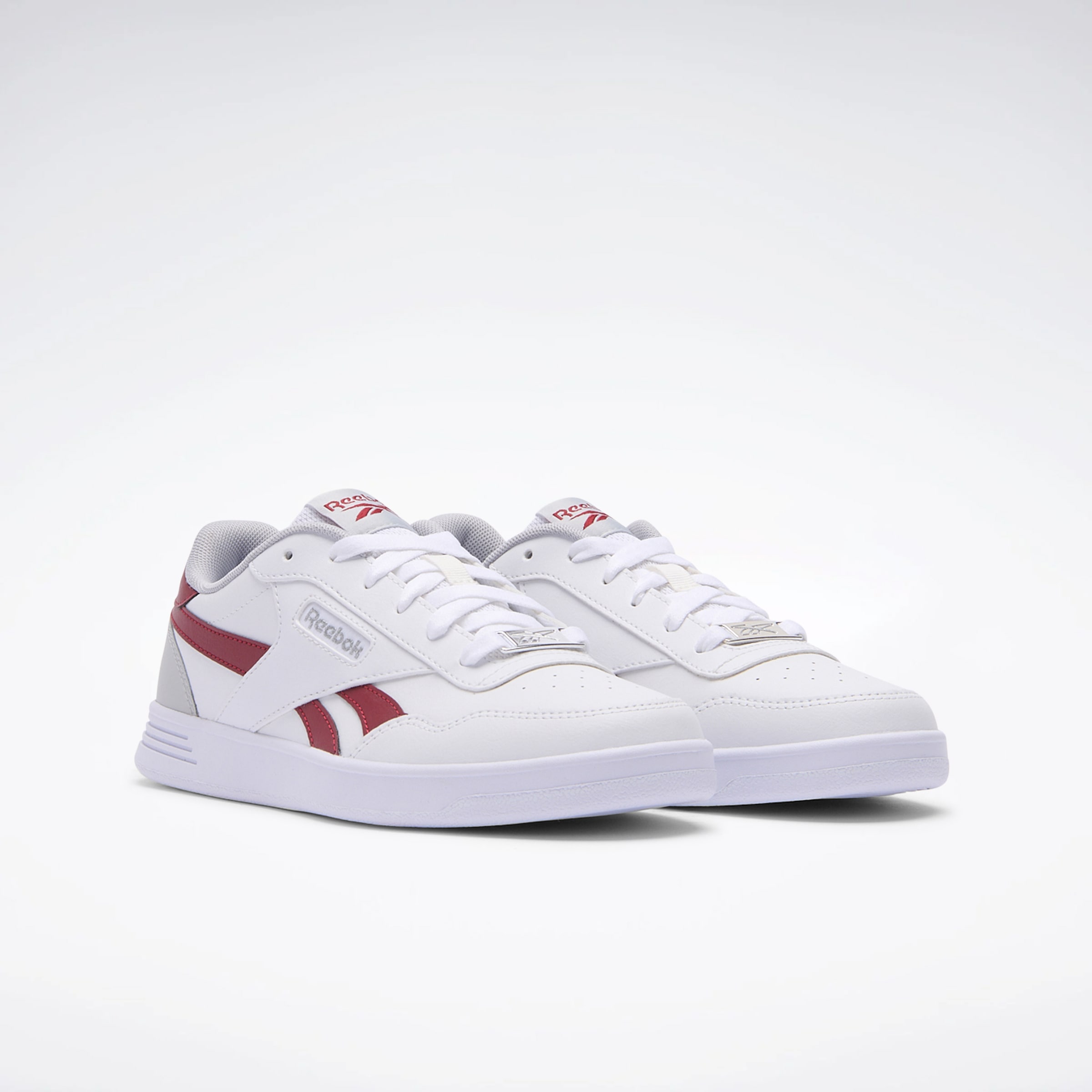 Sneaker REEBOK CLASSIC "REEBOK COURT ADVANCE", Damen, Gr. 36, ftwrweiß, retrorot, grau1, Synthetik, Schuhe Sneaker