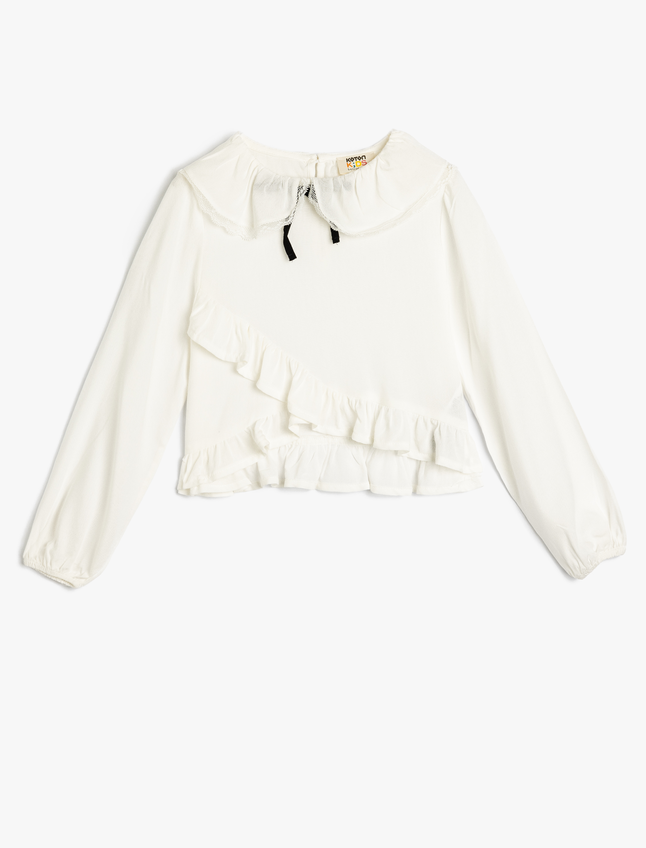 Koton Bluse Langärmelig Bubikragen Bluse Image