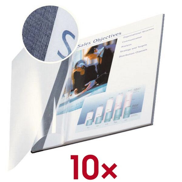 Leitz Buchbindemappen »impressBIND Soft Cover« A4 71 bis 105 Blatt 10 Stück blau Image